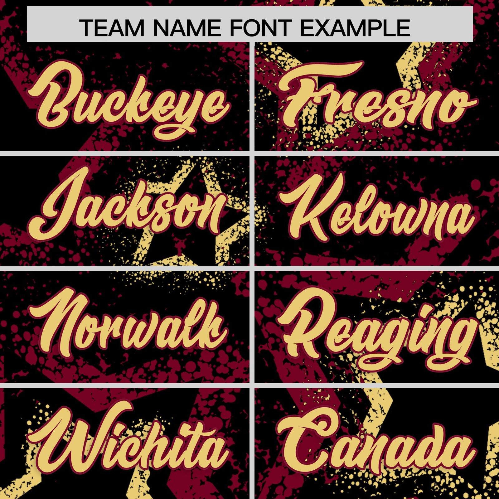 Custom Black Khaki Crimson Star-Shaped Ink Texture Graffiti Pattern Baseball Jersey | Sublimation Printed & Stitched,Add Name and Numbern,Perfect for Parties,Perfect for Training | KXKSHOP