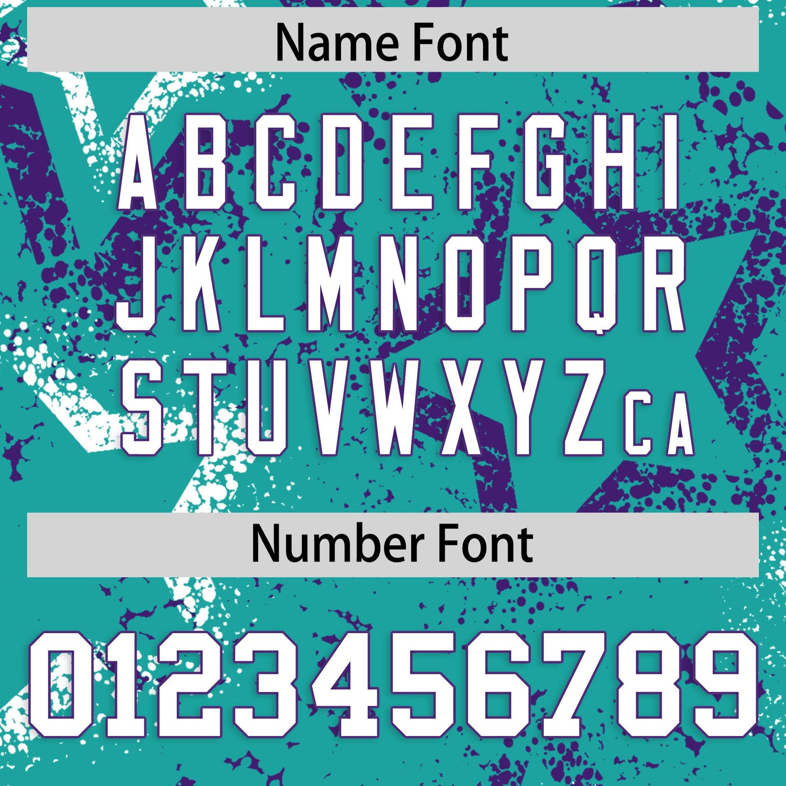 Custom Aqua White Purple Star-Shaped Ink Texture Graffiti Pattern Baseball Jersey | Sublimation Printed & Stitched,Add Name and Numbern,Perfect for Parties,Perfect for Training | KXKSHOP