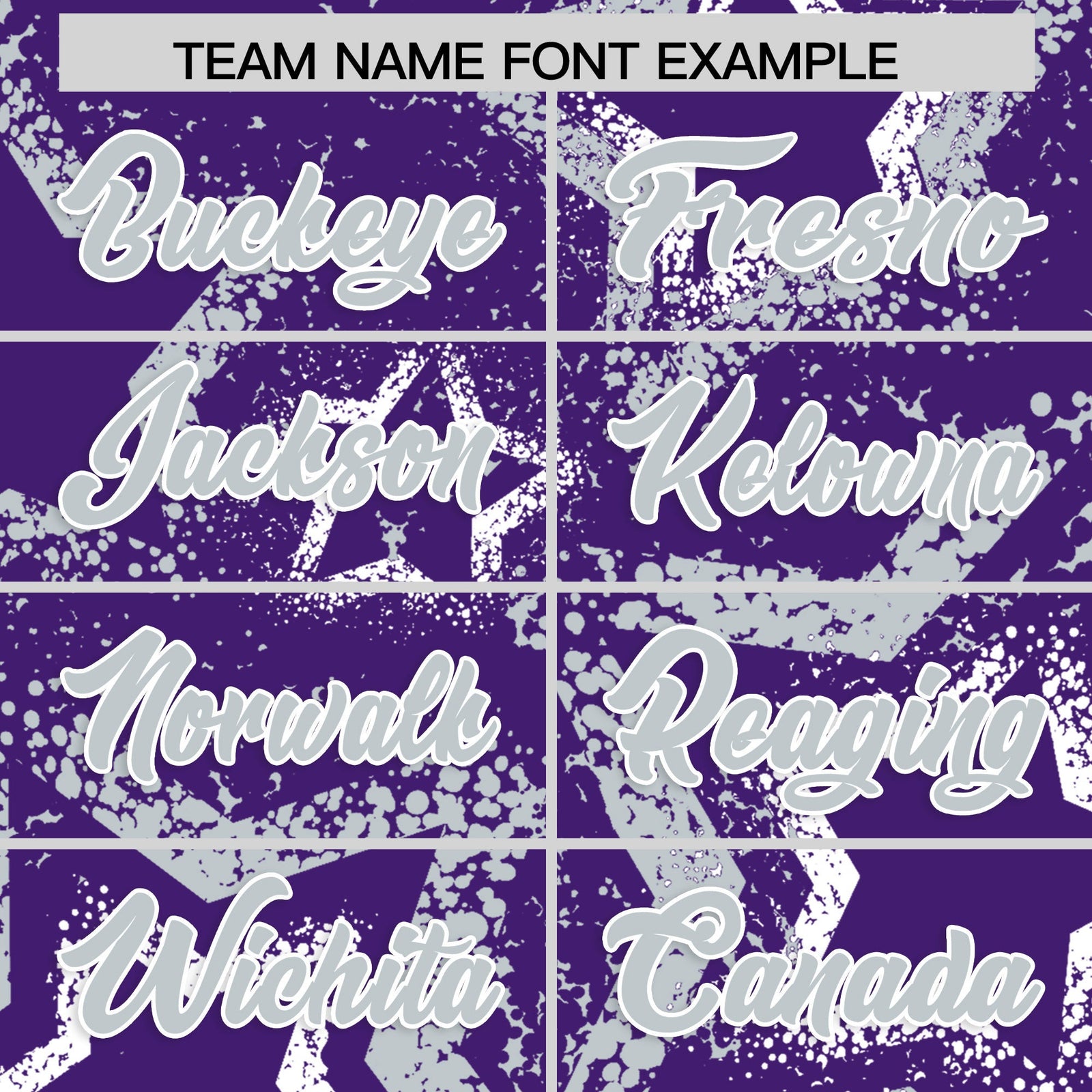 Custom Purple White Silver Star-Shaped Ink Texture Graffiti Pattern Baseball Jersey | Sublimation Printed & Stitched,Add Name and Numbern,Perfect for Parties,Perfect for Training | KXKSHOP