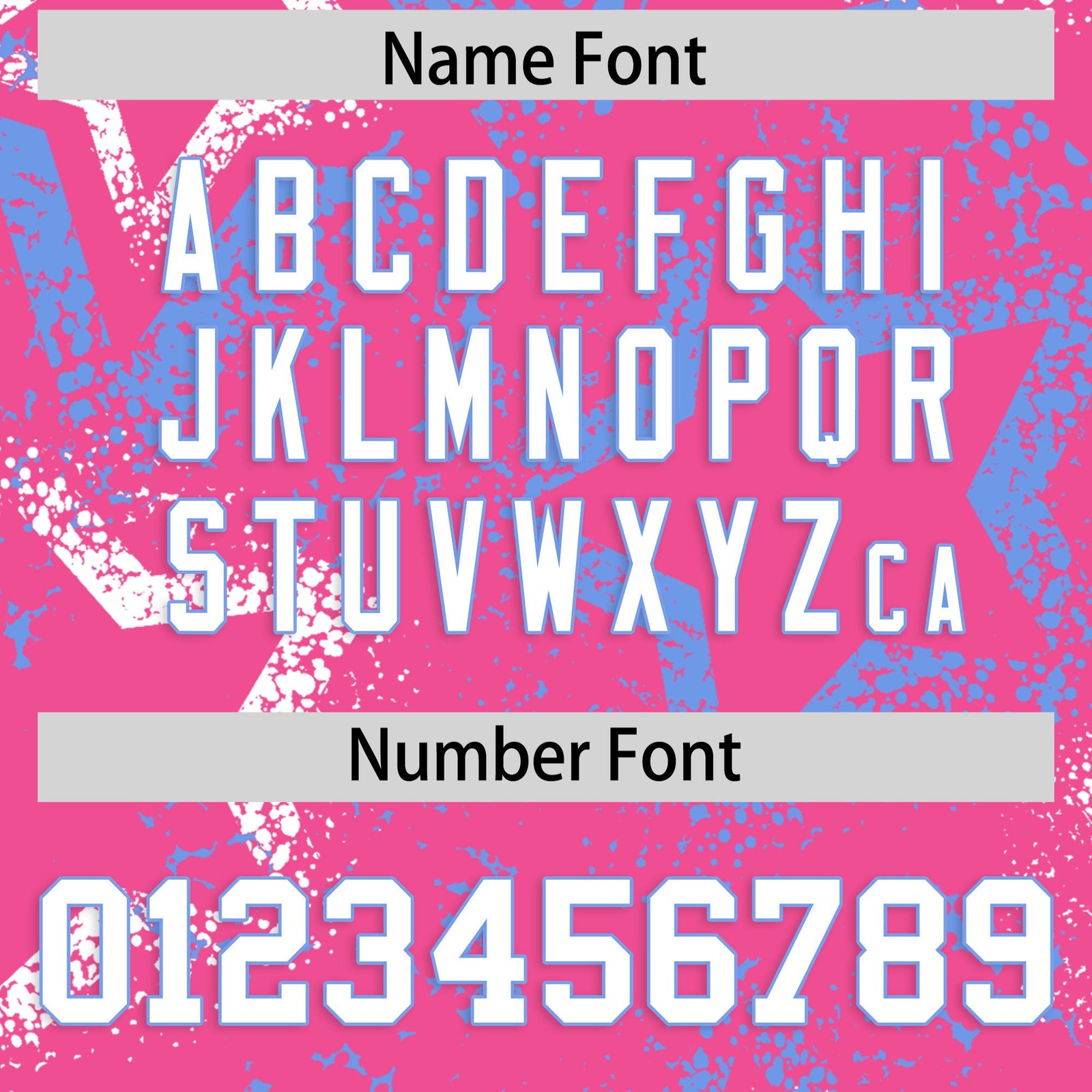 Custom Pink White Light Blue Star-Shaped Ink Texture Graffiti Pattern Baseball Jersey | Sublimation Printed & Stitched,Add Name and Numbern,Perfect for Parties,Perfect for Training | KXKSHOP