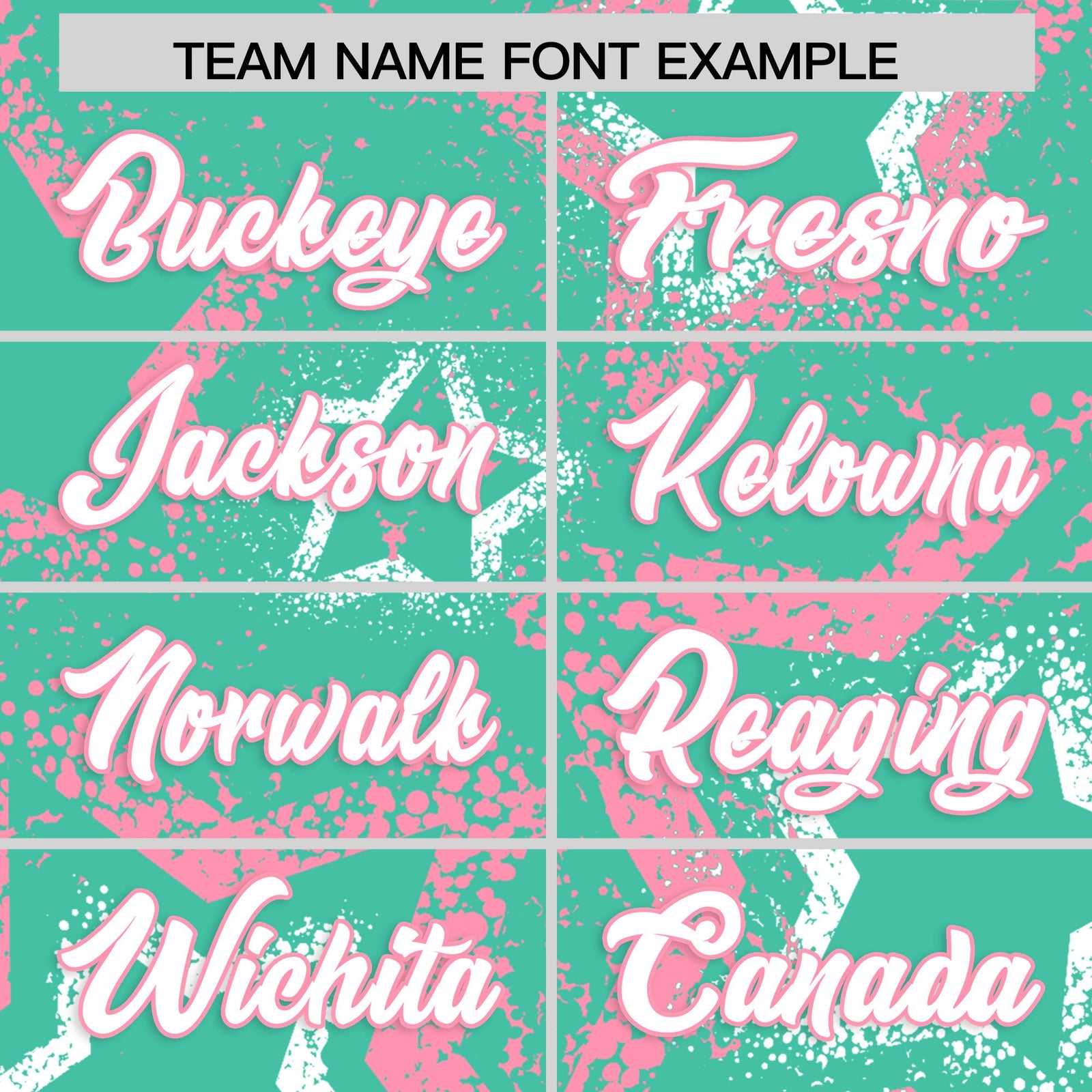 Custom Bright Green White Light Pink Star-Shaped Ink Texture Graffiti Pattern Baseball Jersey | Sublimation Printed & Stitched,Add Name and Numbern,Perfect for Parties,Perfect for Training | KXKSHOP