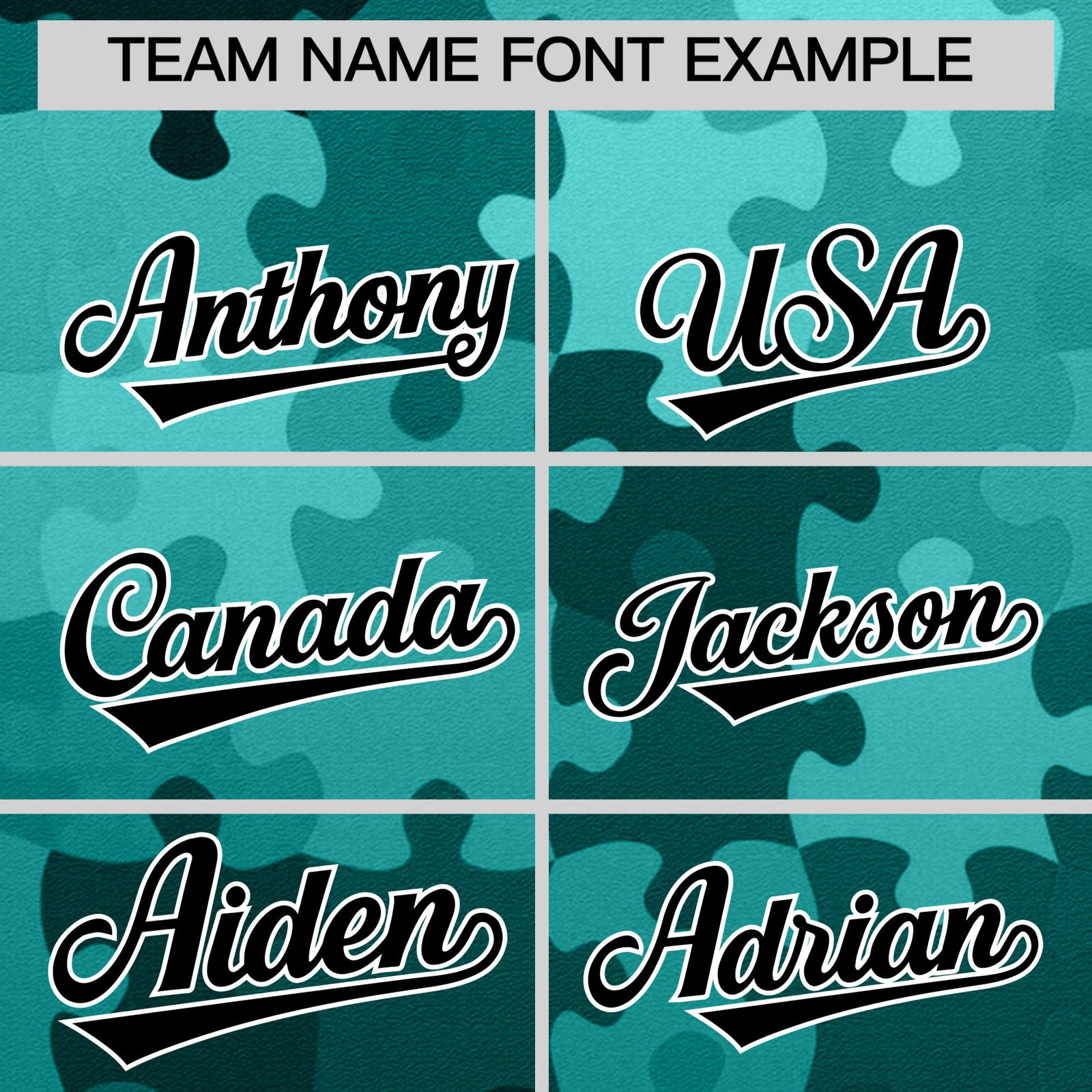 Custom Teal Black White Puzzle Elements Baseball Jersey | Sublimation Printed & Stitched,Add Name and Numbern,Perfect for Teams | KXKSHOP