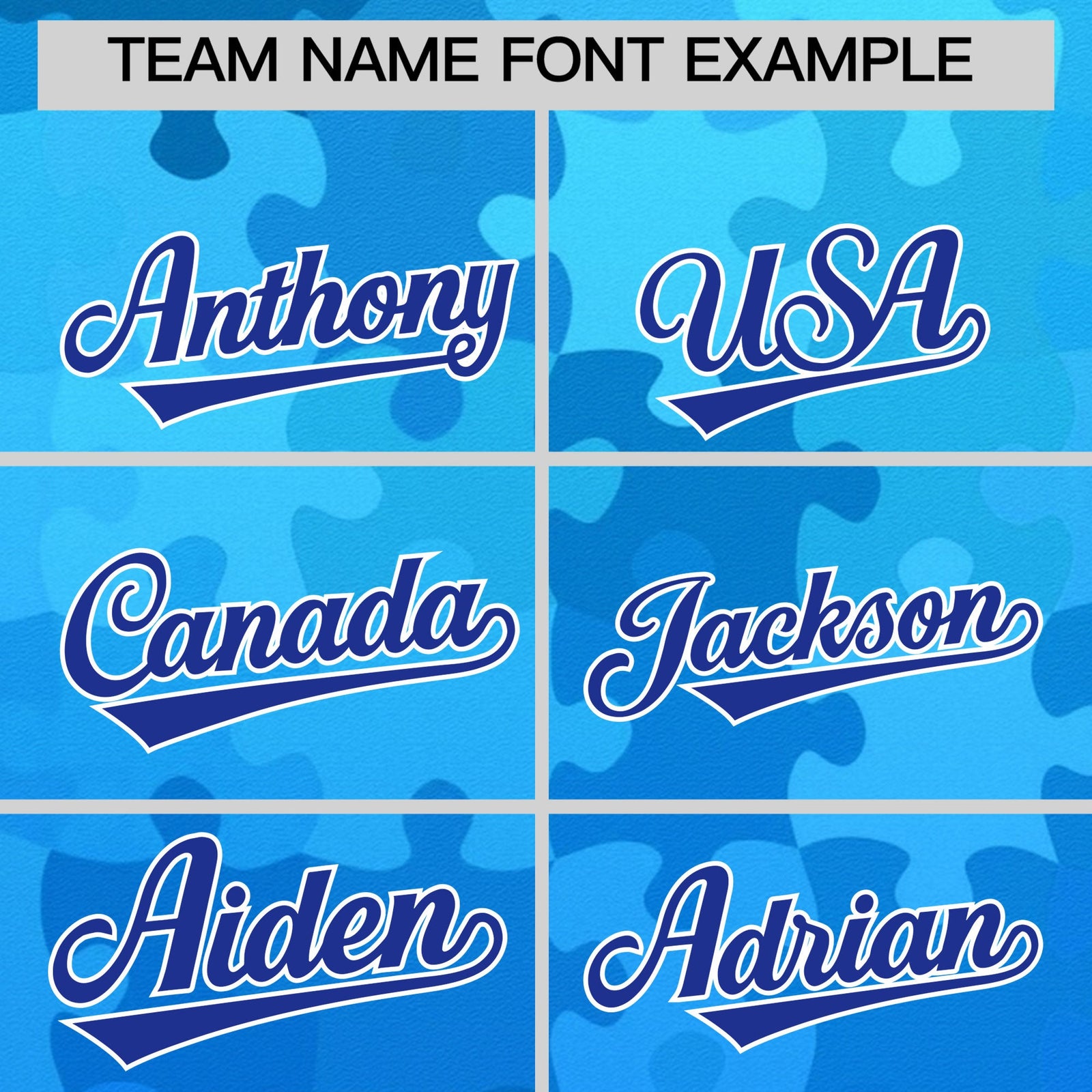 Custom Royal Blue White Puzzle Elements Baseball Jersey | Sublimation Printed & Stitched,Add Name and Numbern,Perfect for Teams | KXKSHOP