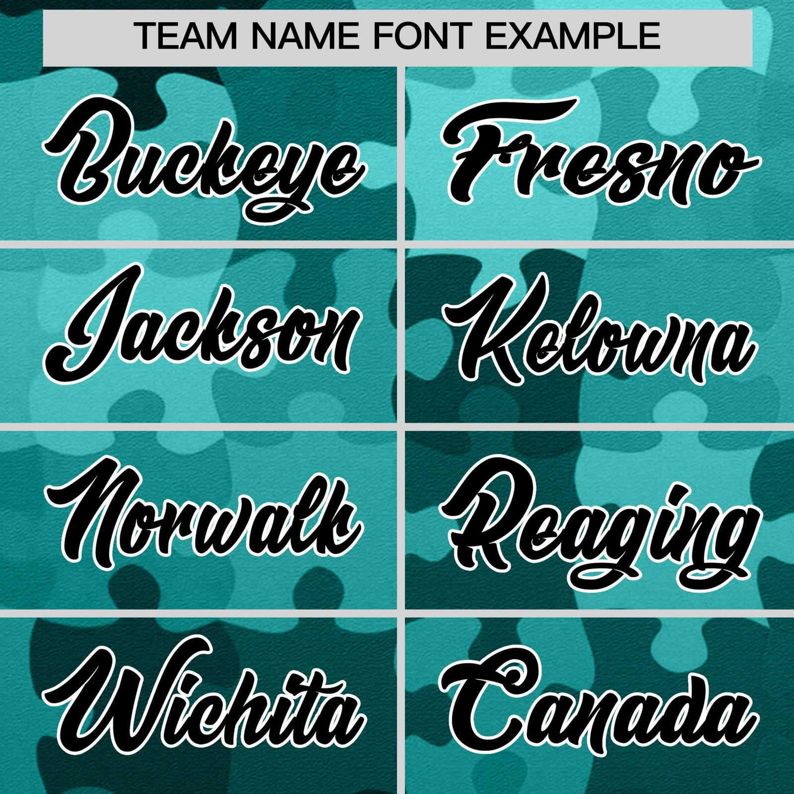 Custom Teal Black White Puzzle Elements Baseball Jersey | Sublimation Printed & Stitched,Add Name and Numbern,Perfect for Teams | KXKSHOP