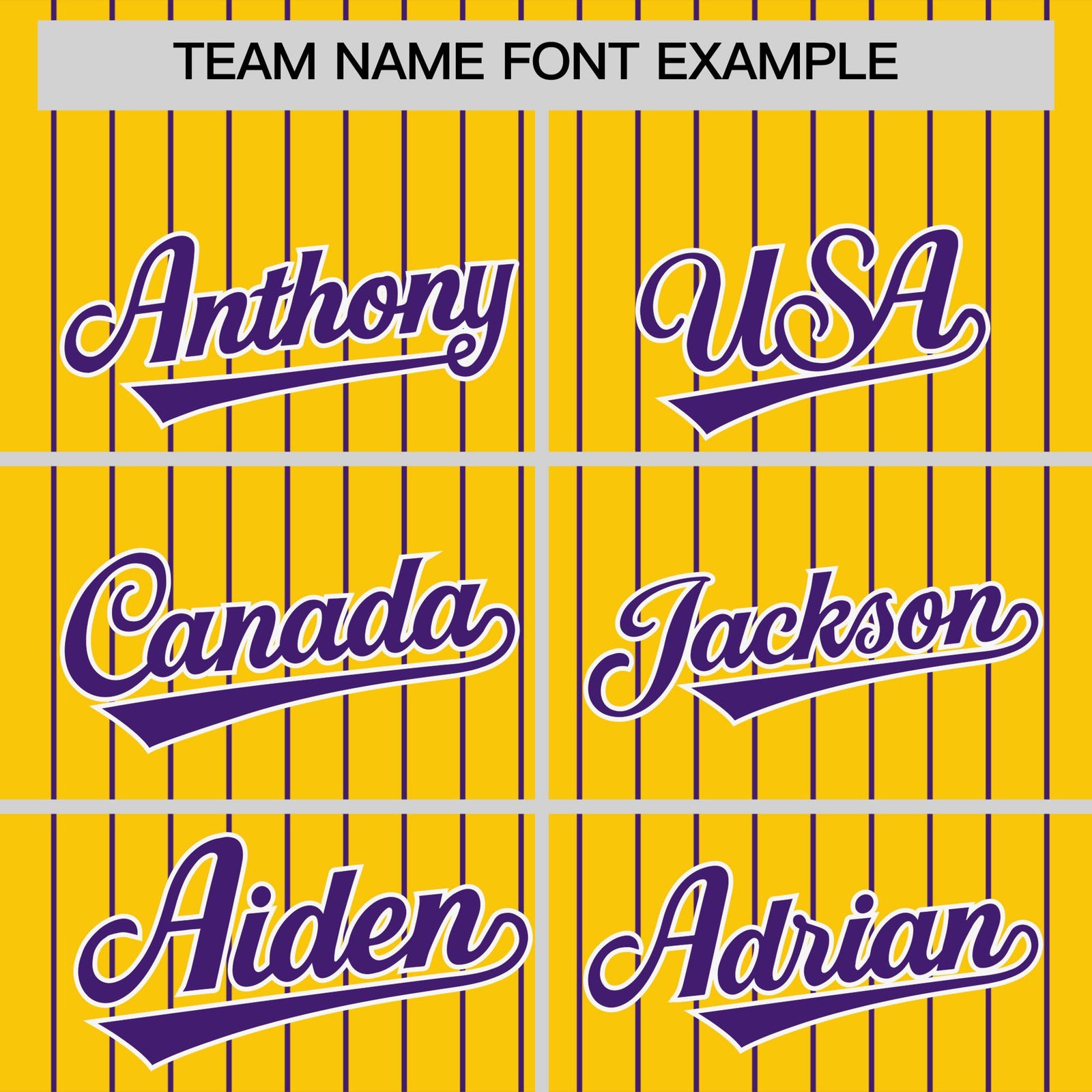 Custom Gold Purple Pinstripe Personalized Two-Tone Authentic Baseball Jersey