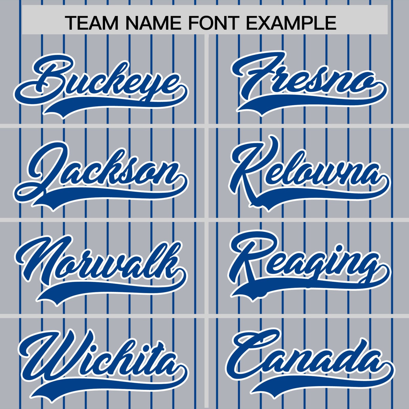 Custom Gray Royal Pinstripe Personalized Two-Tone Authentic Baseball Jersey