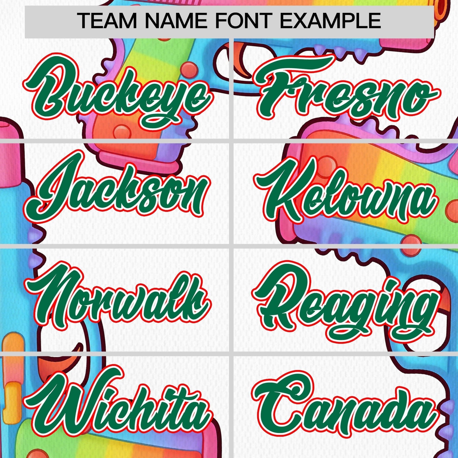 Custom Youth Baseball Jersey White Kelly Green Sugar-Coated Firepower Graffiti Pattern Hip-hop