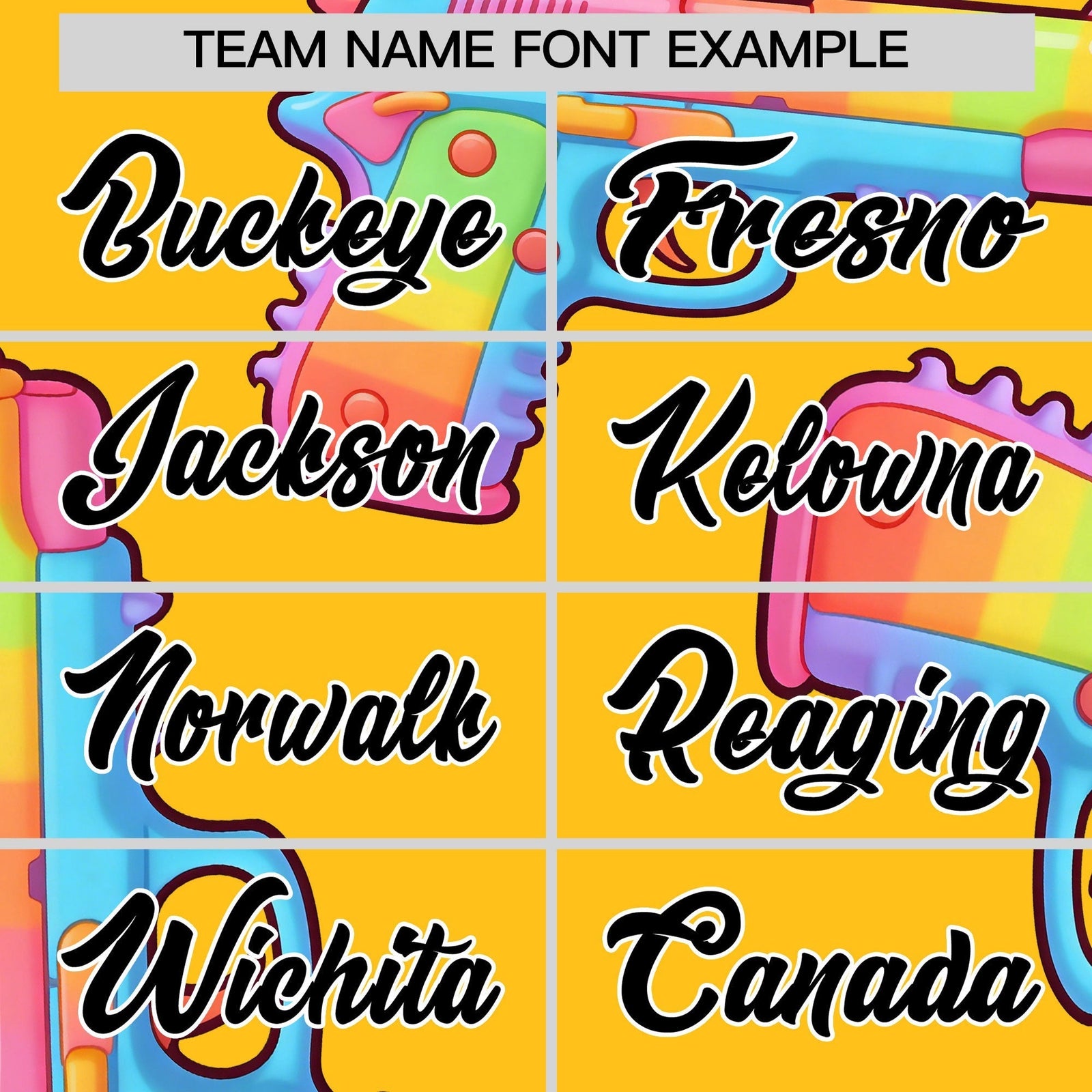 Custom Youth Baseball Jersey Yellow Black Sugar-Coated Firepower Graffiti Pattern Hip-hop