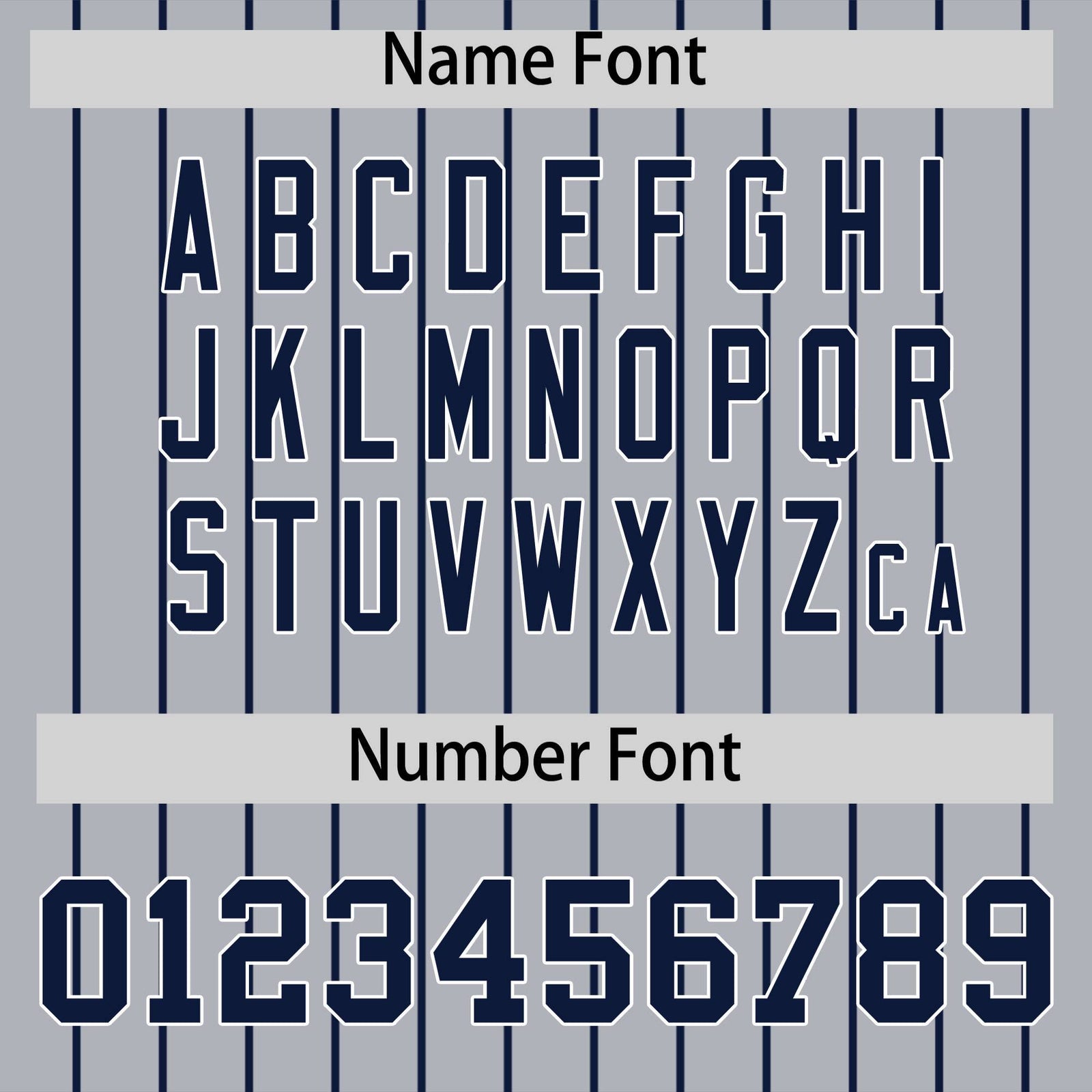 Custom Navy Gray Pinstripe Personalized Two-Tone Authentic Baseball Jersey