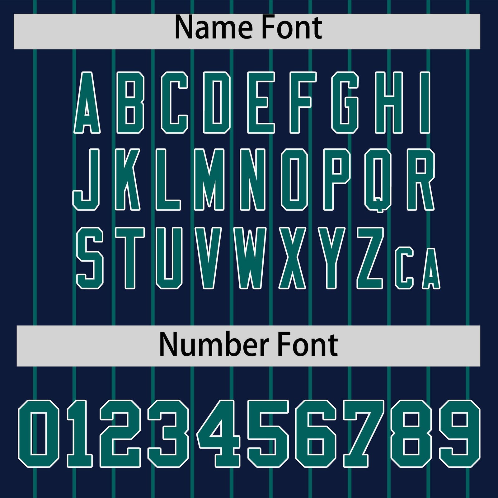 Custom Aqua Navy Pinstripe Personalized Two-Tone Authentic Baseball Jersey