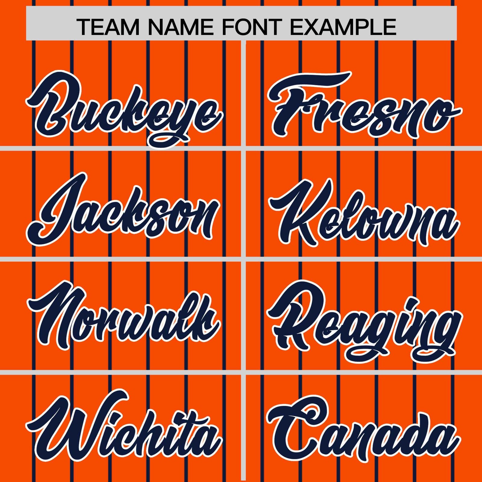 Custom Orange Navy Pinstripe Personalized Two-Tone Authentic Baseball Jersey