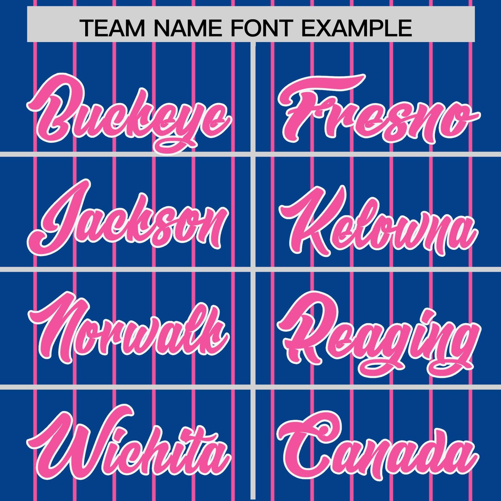 Custom Royal Pink Pinstripe Personalized Two-Tone Authentic Baseball Jersey