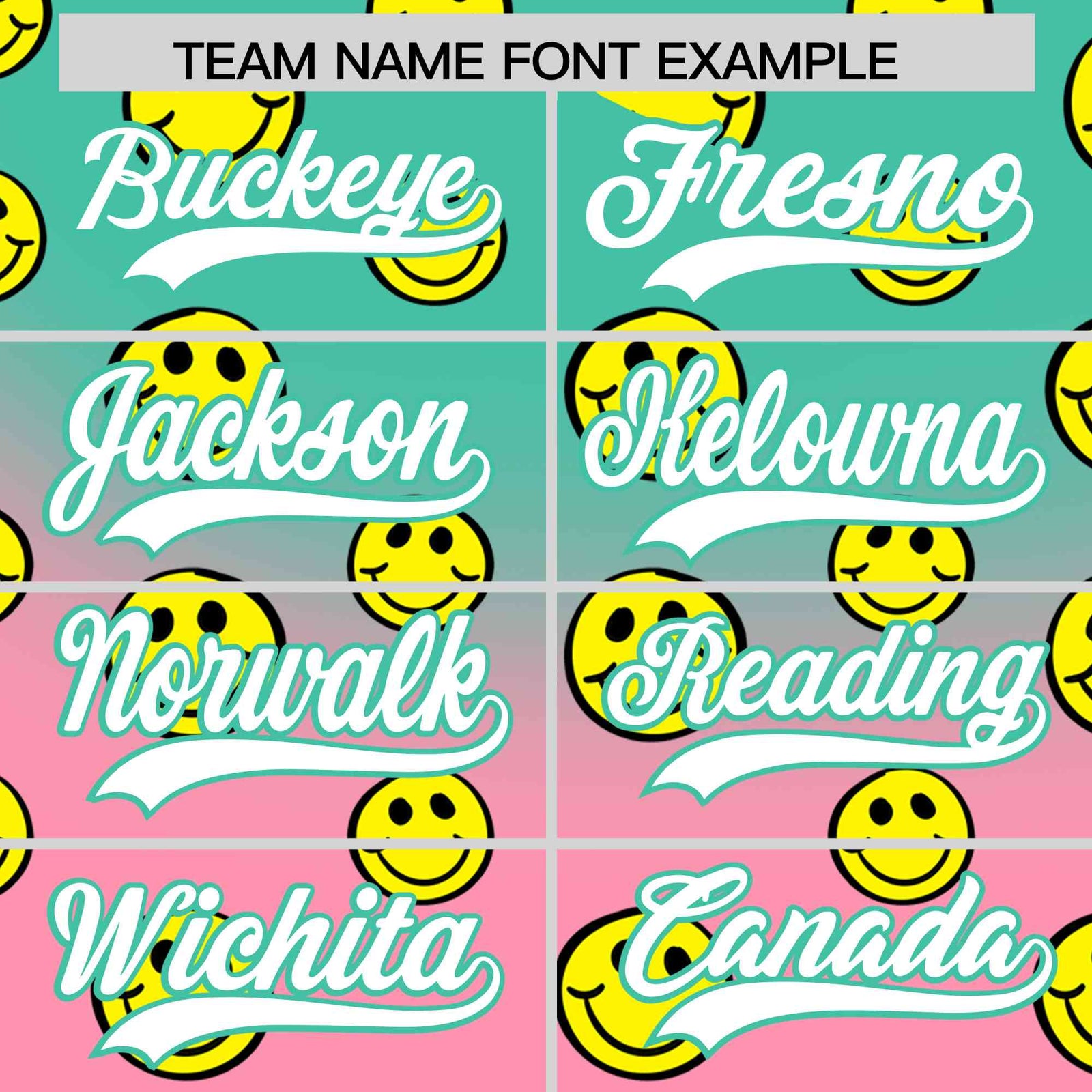 Custom Bright Green Light Pink Graffiti Gradient Pattern Authentic Smile Baseball Jersey