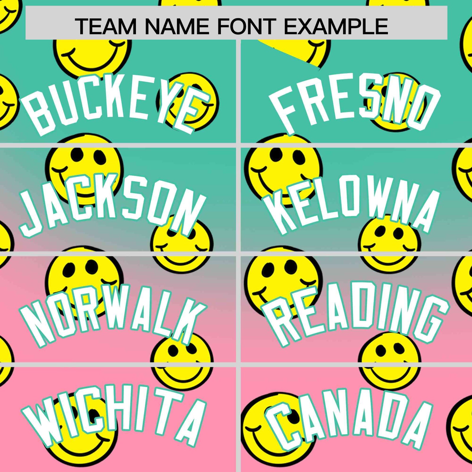 Custom Bright Green Light Pink Graffiti Gradient Pattern Authentic Smile Baseball Jersey