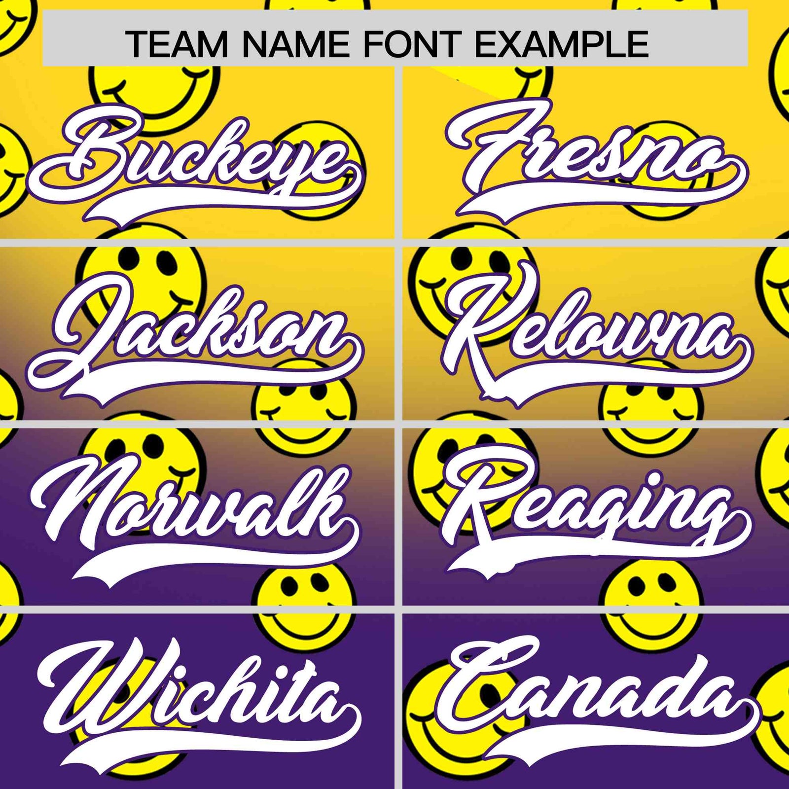 Custom Gold Purple Graffiti Gradient Pattern Authentic Smile Baseball Jersey