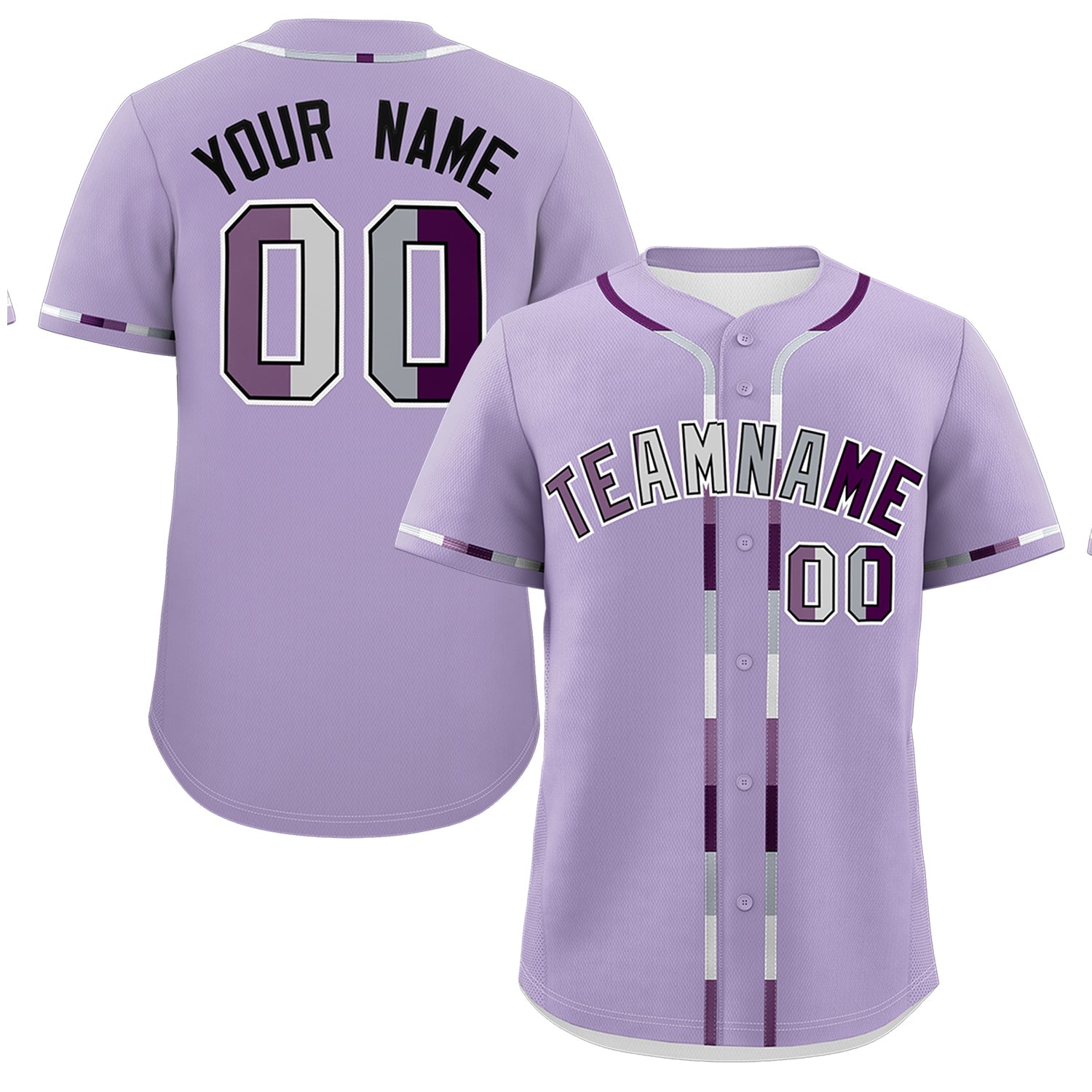 Custom Light Purple Genderless For Pride Month Classic Style Baseball Jersey| KXKSHOP