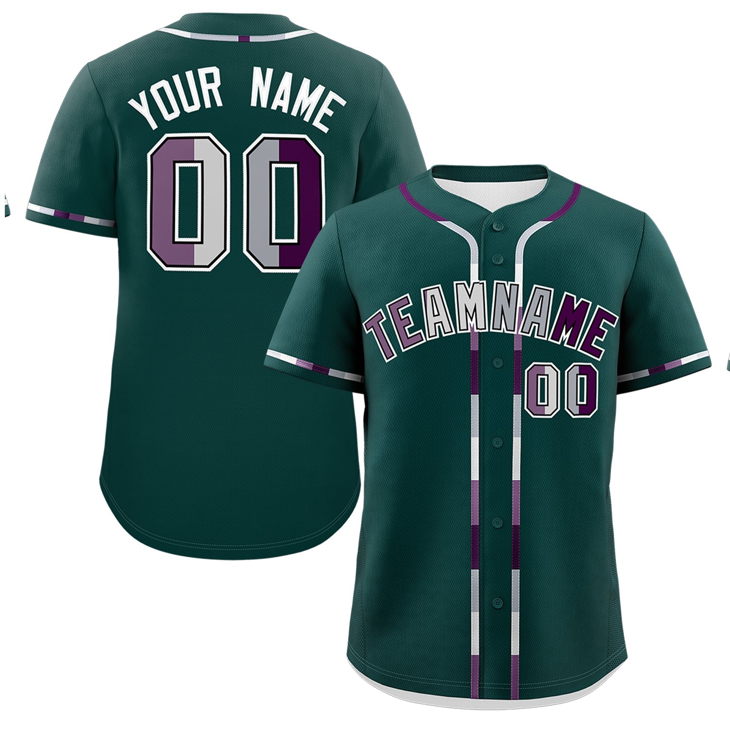 Custom Midnight Green Genderless For Pride Month Classic Style Baseball Jersey| KXKSHOP