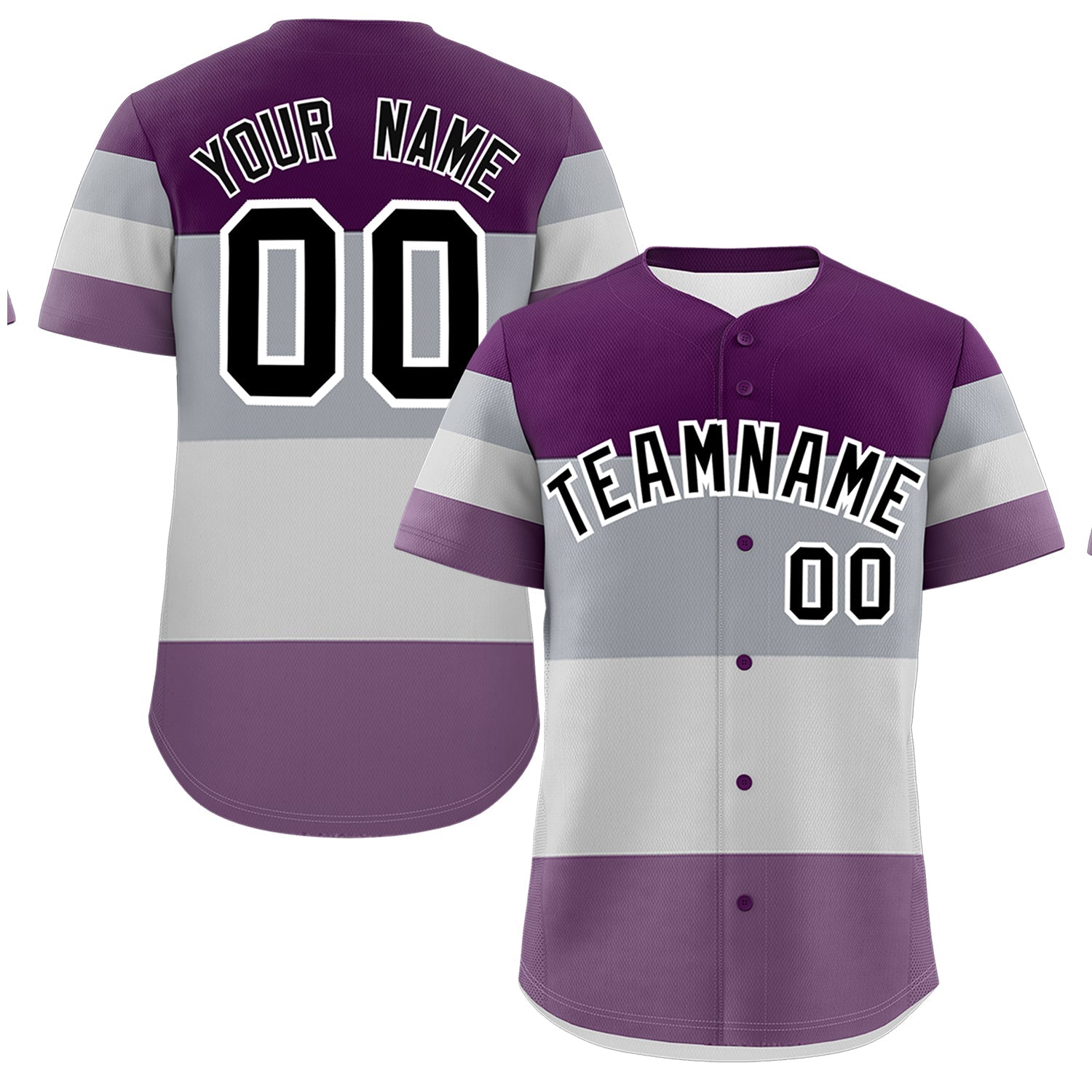 Custom Gray Purple Black Genderless For Pride Month Classic Style Baseball Jersey| KXKSHOP
