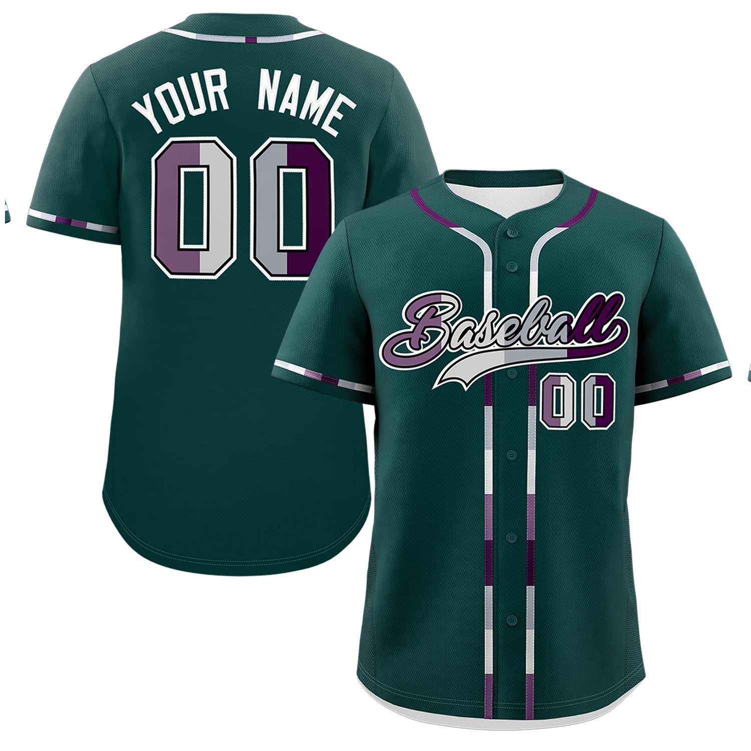 Custom Midnight Green Genderless For Pride Month Classic Style Baseball Jersey| KXKSHOP