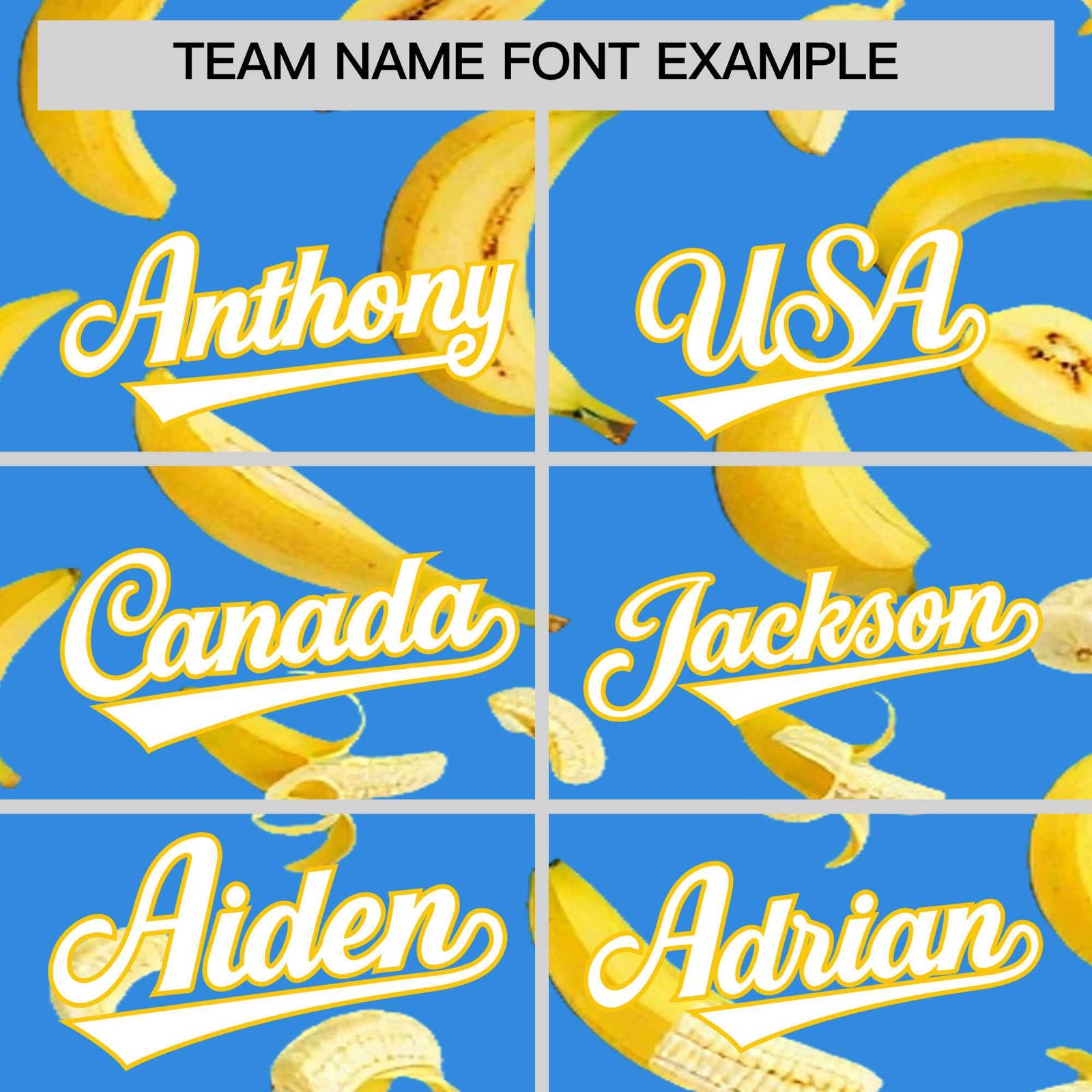 Custom Light Blue Banana Graffiti Pattern Fashion Authentic Baseball Jersey | Graffiti Pattern | Embroidery&Dye-sublimation printing | KXKSHOP