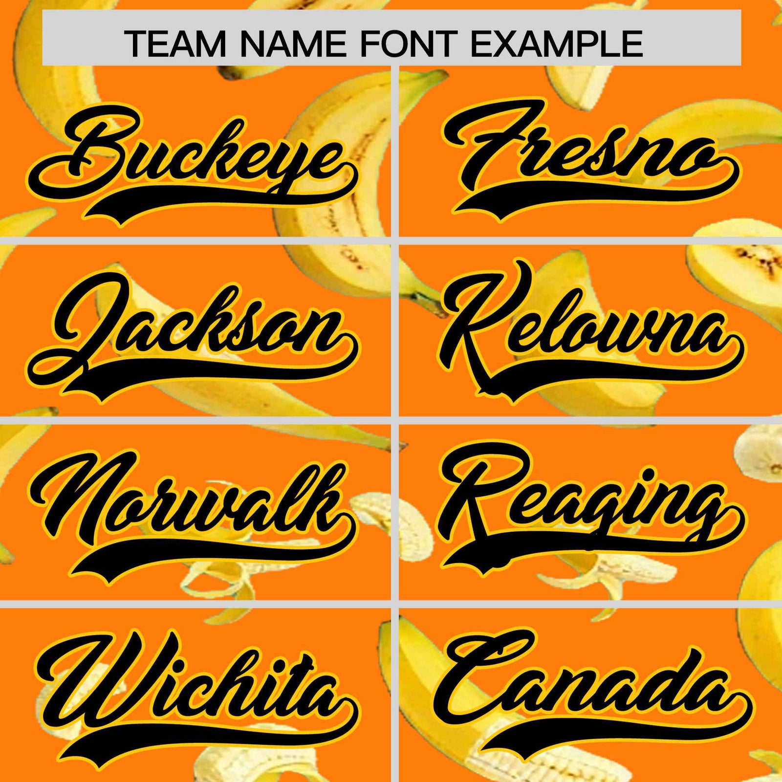 Custom Orange Banana Graffiti Pattern Fashion Authentic Baseball Jersey | Graffiti Pattern | Embroidery&Dye-sublimation printing | KXKSHOP