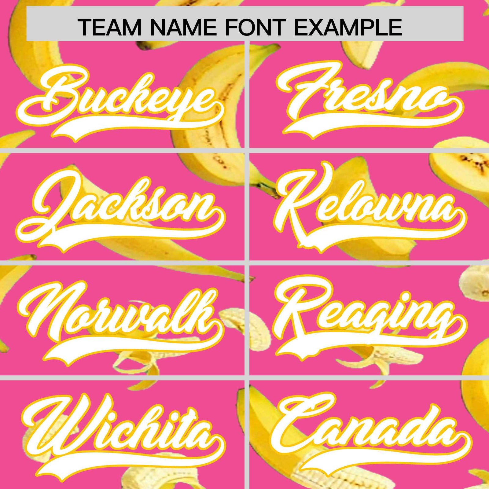 Custom Pink Banana Graffiti Pattern Fashion Authentic Baseball Jersey | Graffiti Pattern | Embroidery&Dye-sublimation printing | KXKSHOP