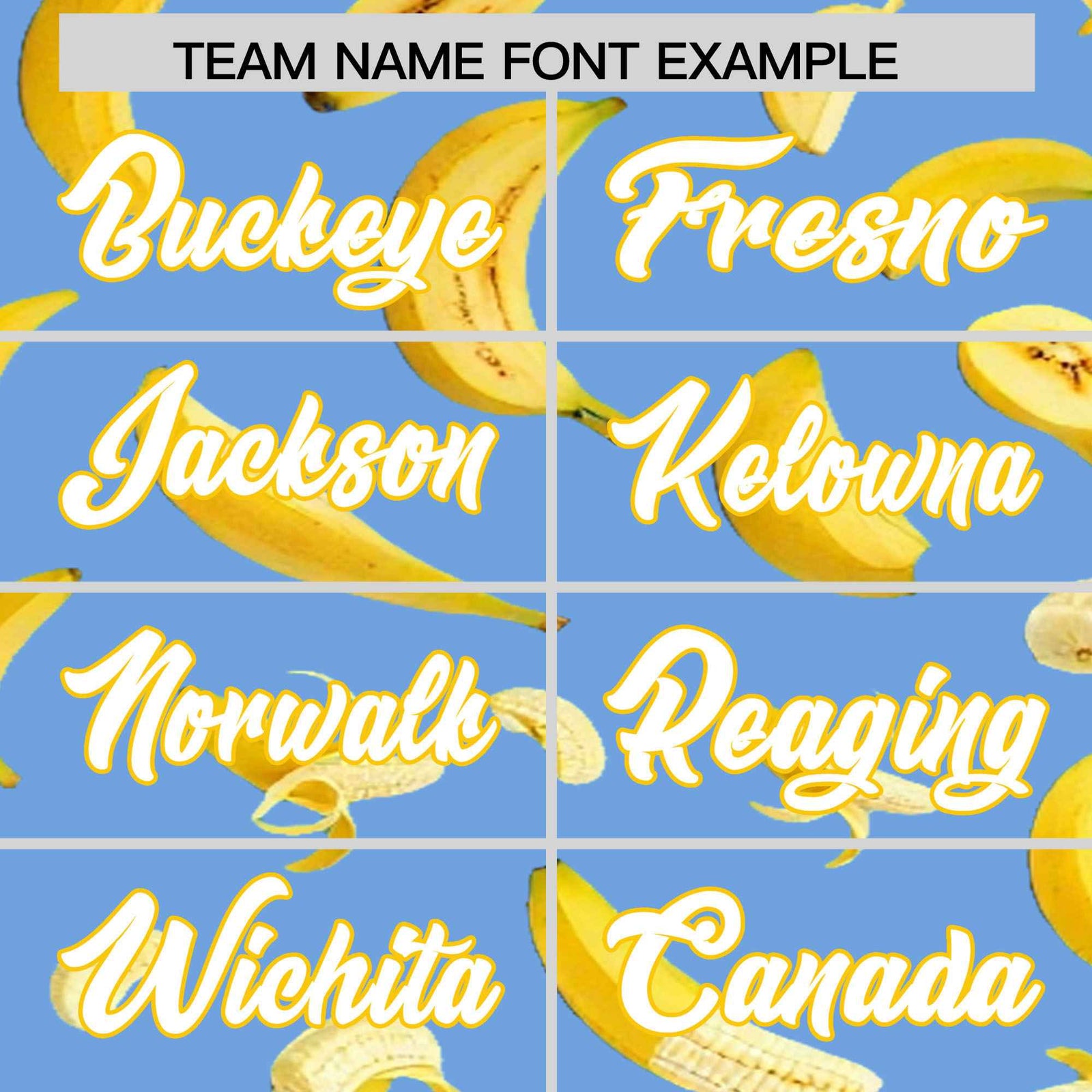 Custom Light Blue Banana Graffiti Pattern Fashion Authentic Baseball Jersey | Graffiti Pattern | Embroidery&Dye-sublimation printing | KXKSHOP