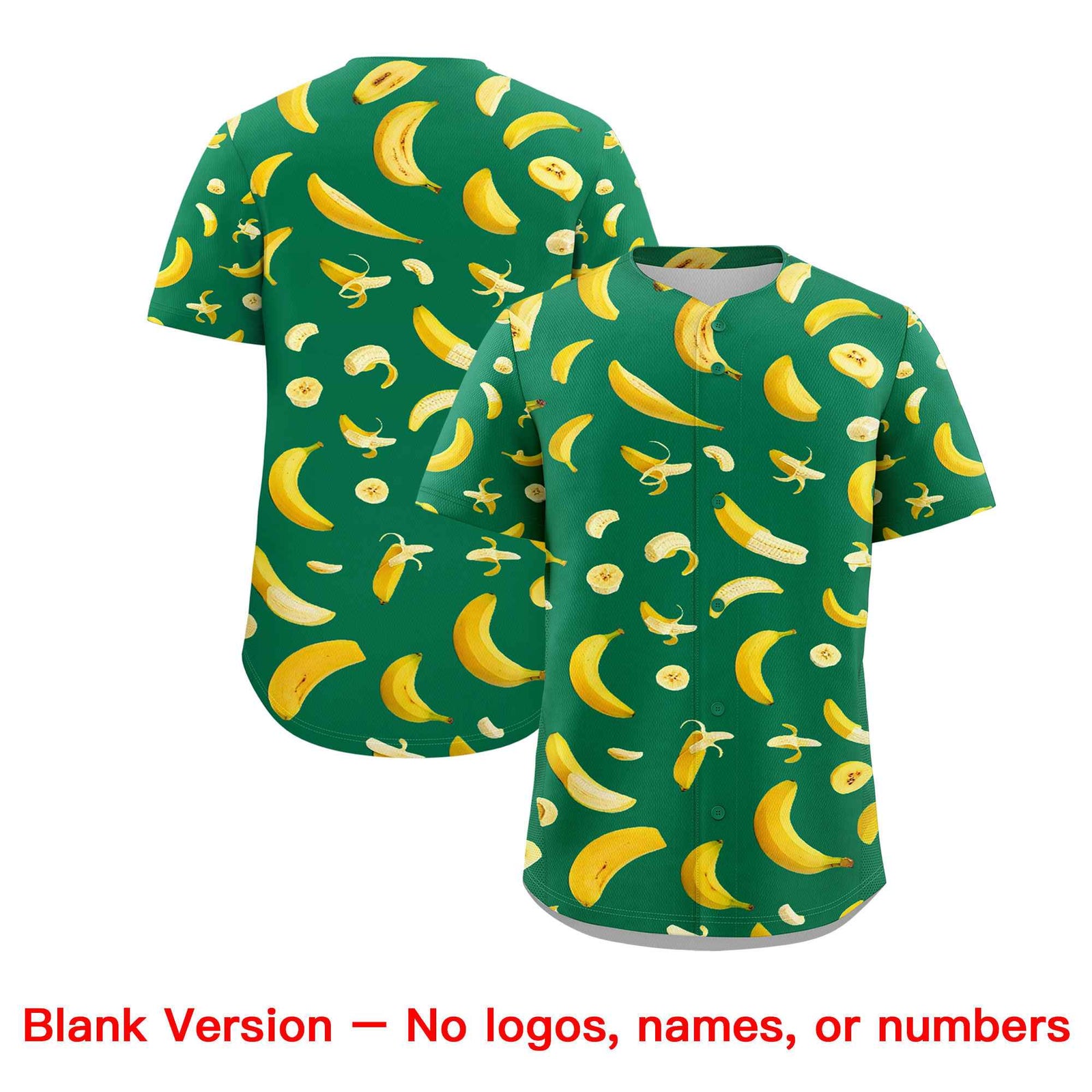 Custom Kelly Green Banana Graffiti Pattern Fashion Authentic Baseball Jersey | Graffiti Pattern | Embroidery&Dye-sublimation printing | KXKSHOP