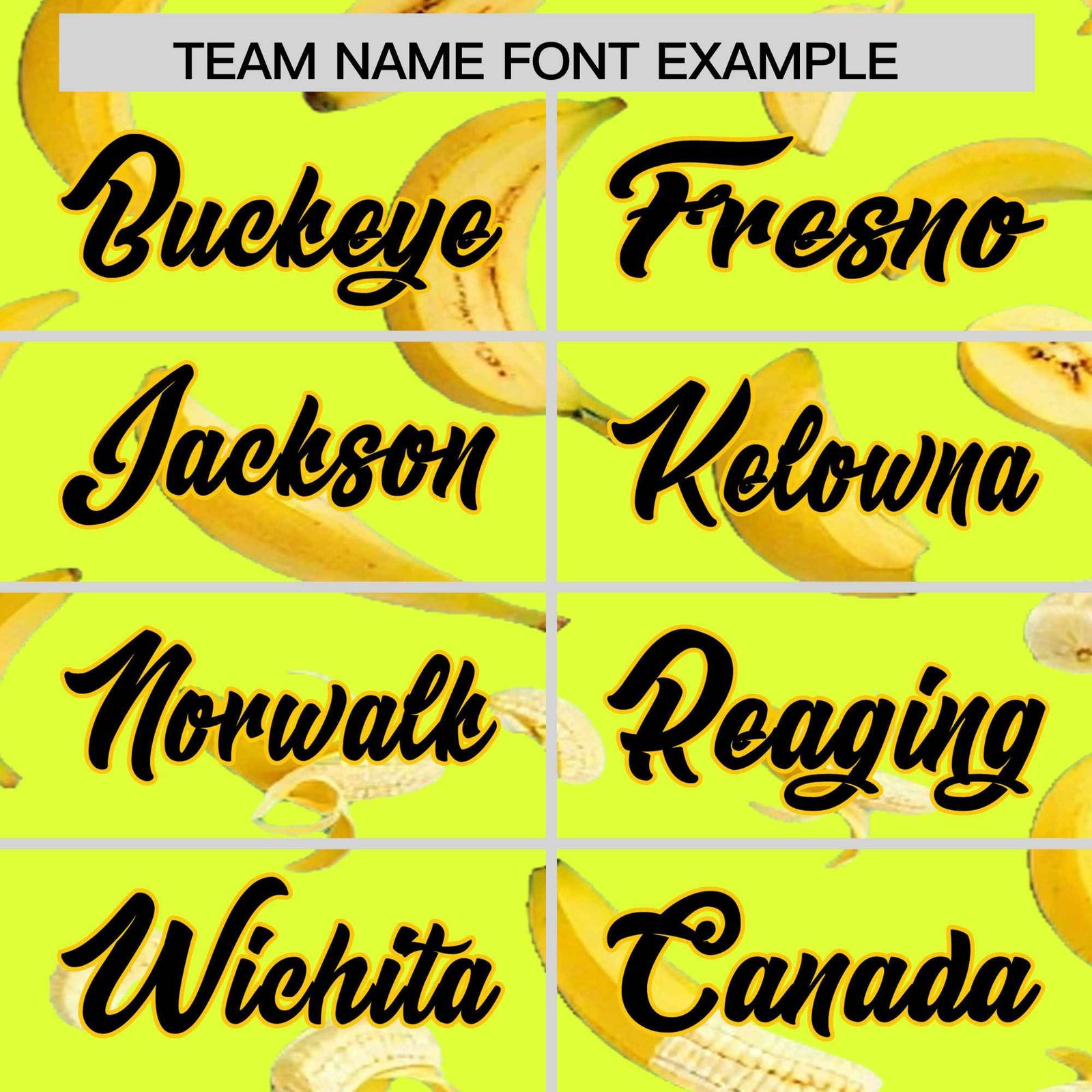 Custom Fluorescent Green Banana Graffiti Pattern Fashion Authentic Baseball Jersey | Graffiti Pattern | Embroidery&Dye-sublimation printing | KXKSHOP