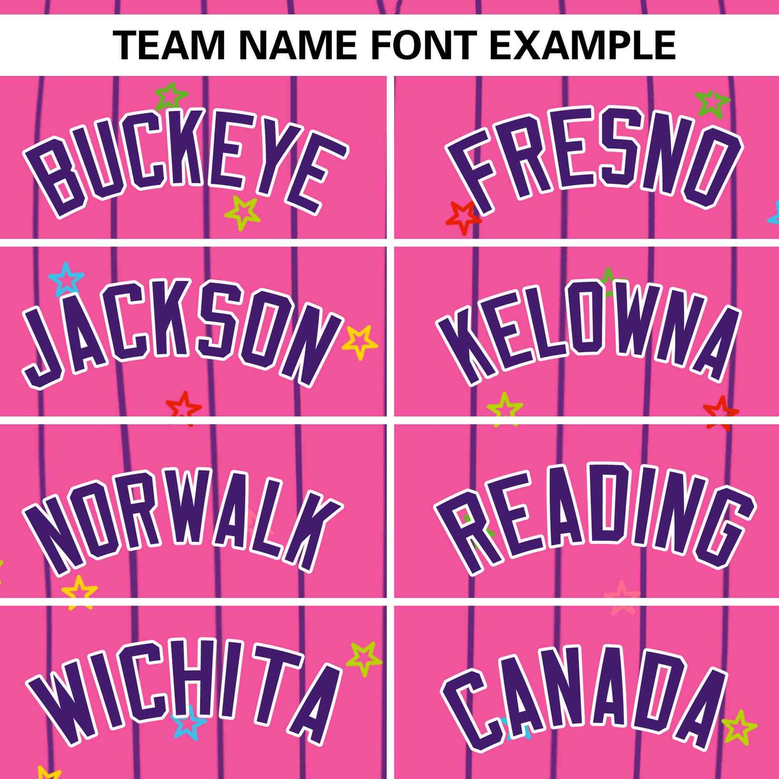 Custom Pink Purple Stripe Fashion Personalized Star Pattern Authentic Baseball Jersey