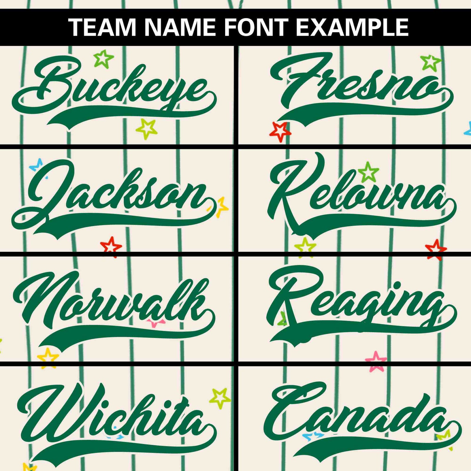 Custom Cream Kelly Green Stripe Fashion Personalized Star Pattern Authentic Baseball Jersey