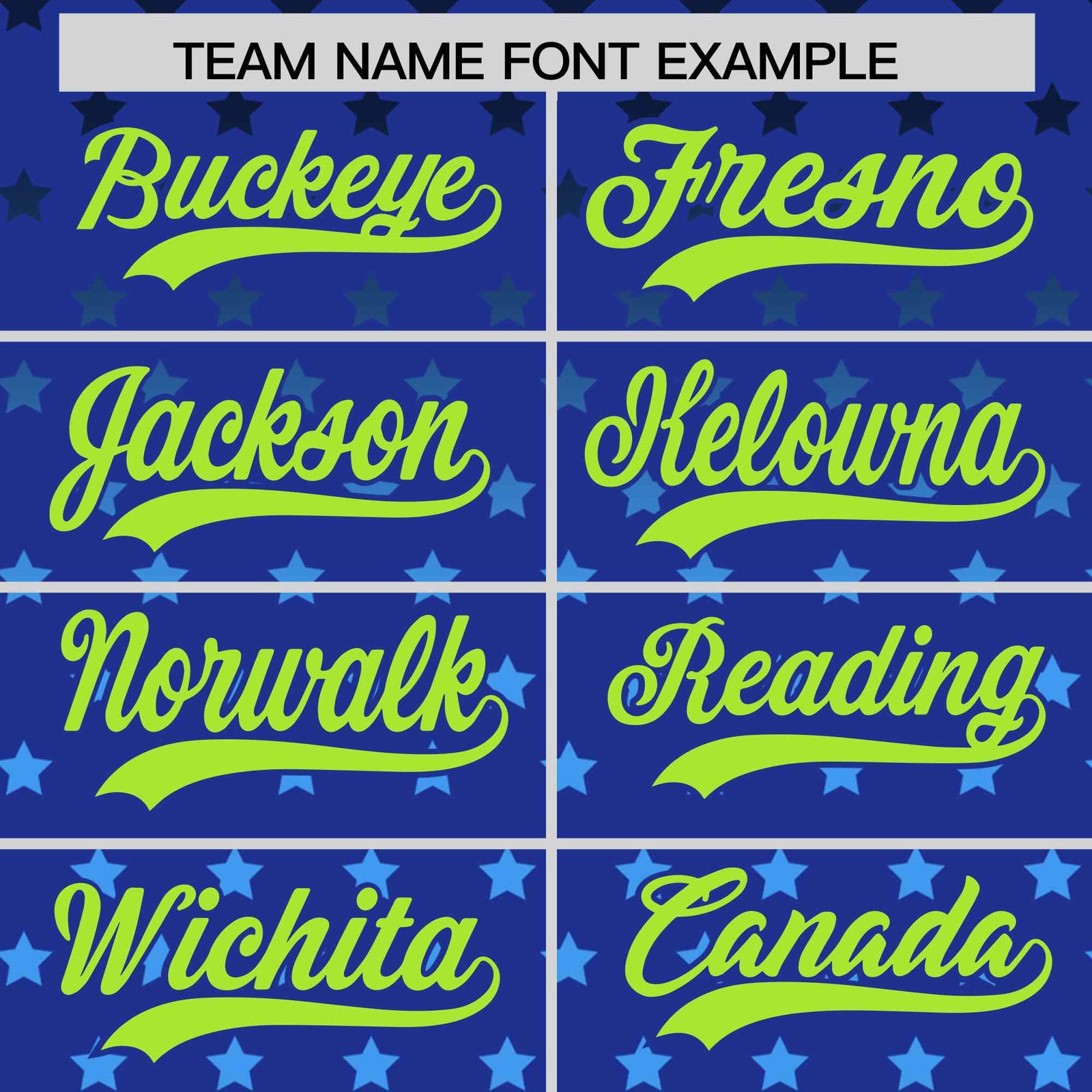 Custom Royal Neon Green-White Raglan Sleeve Personalized Star Print Authentic Baseball Jersey