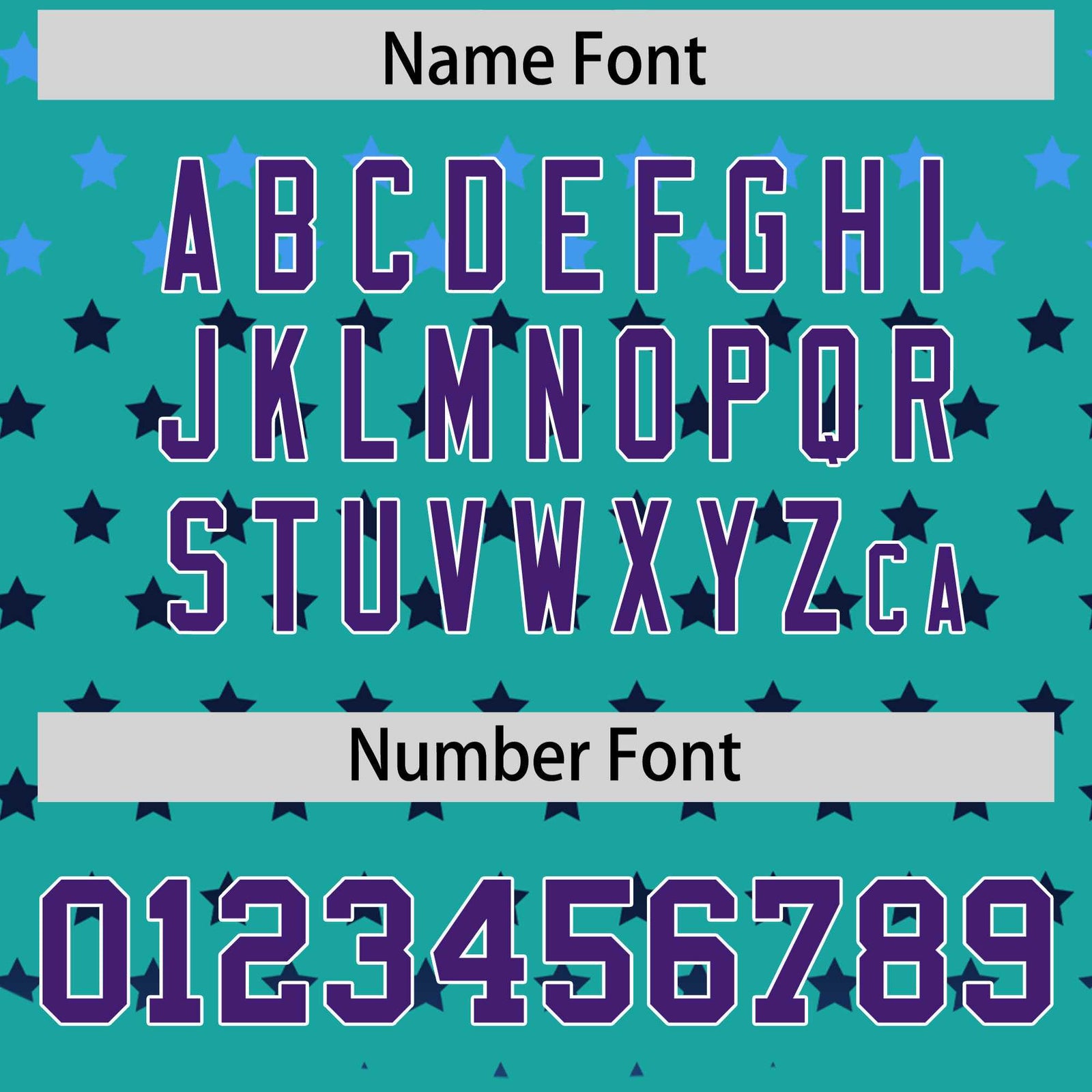 Custom Aqua Purple-White Raglan Sleeve Personalized Star Print Authentic Baseball Jersey