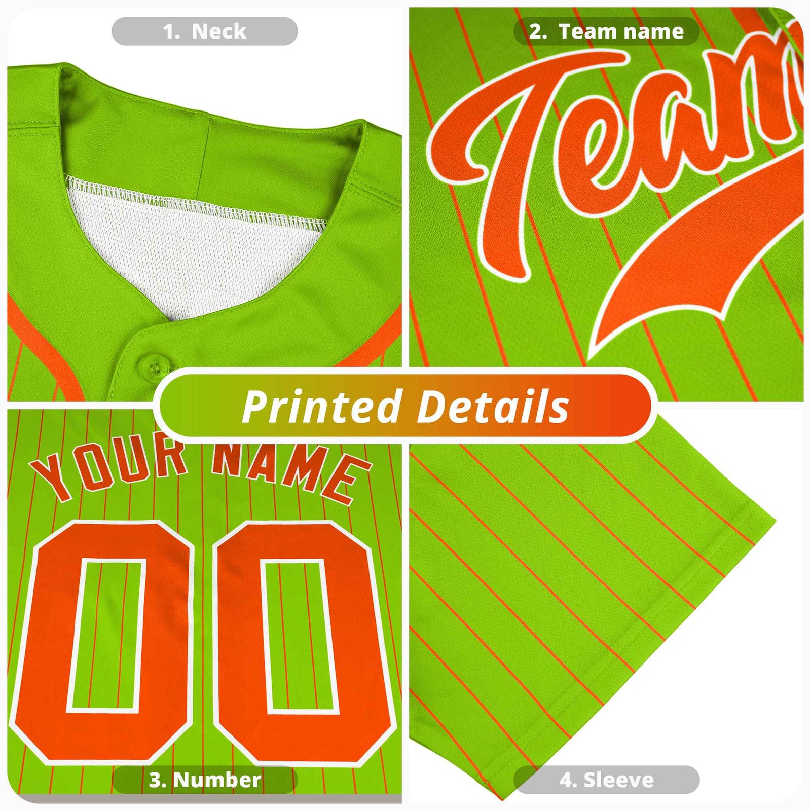 Custom Black Kelly Green Stripe Fashion Sleeves Gradient Authentic Baseball Jersey