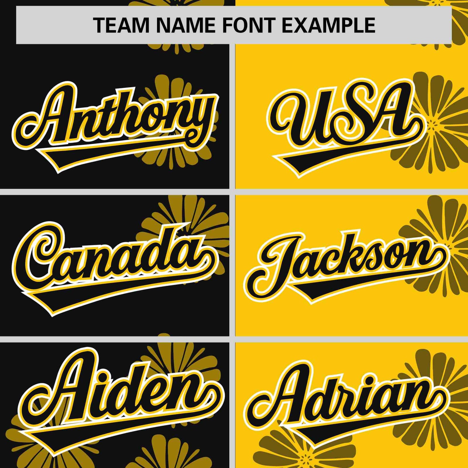 Custom Black Gold Split Fashion Flower Graffiti Pattern Authentic Baseball Jersey