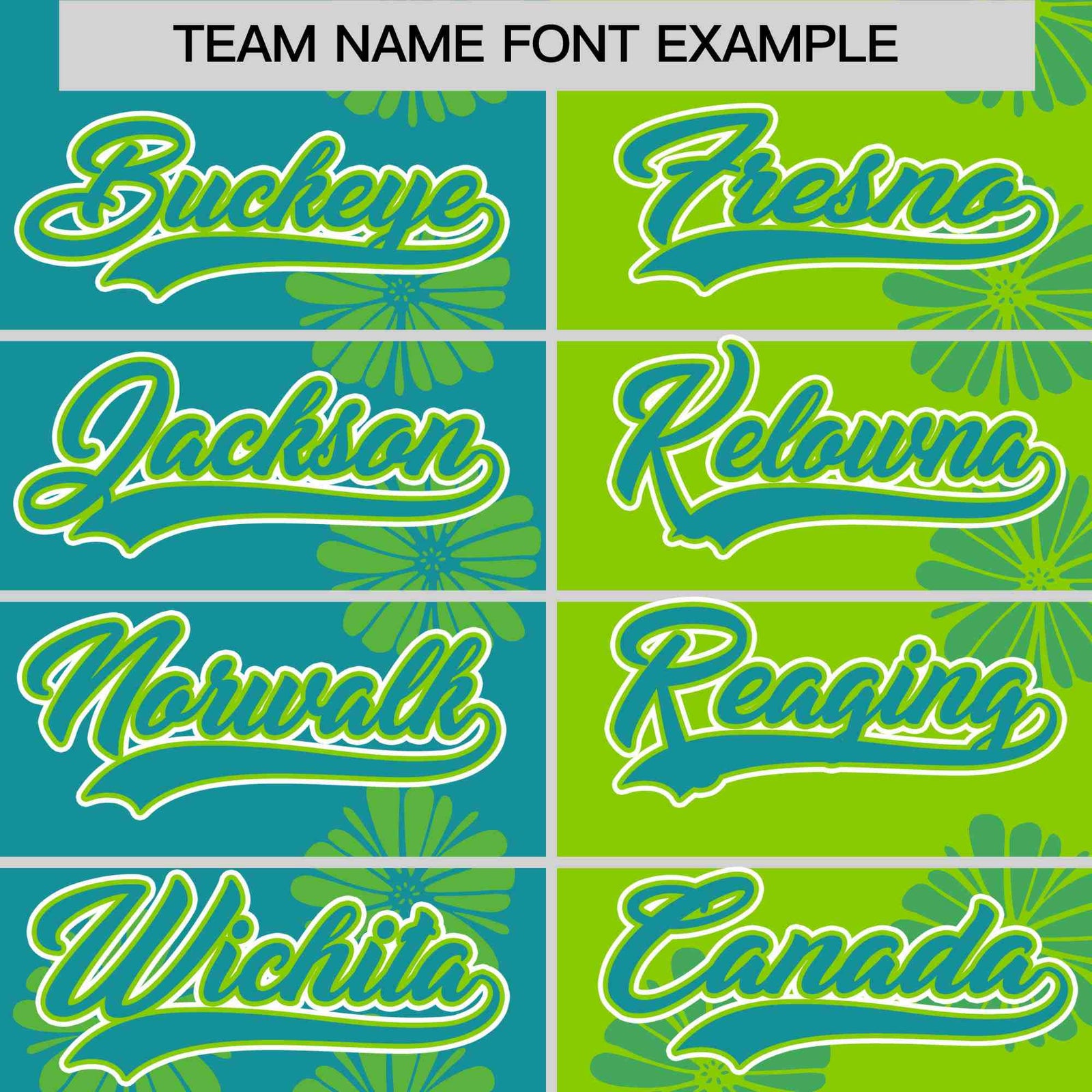 Custom Aqua Neon Green Split Fashion Flower Graffiti Pattern Authentic Baseball Jersey