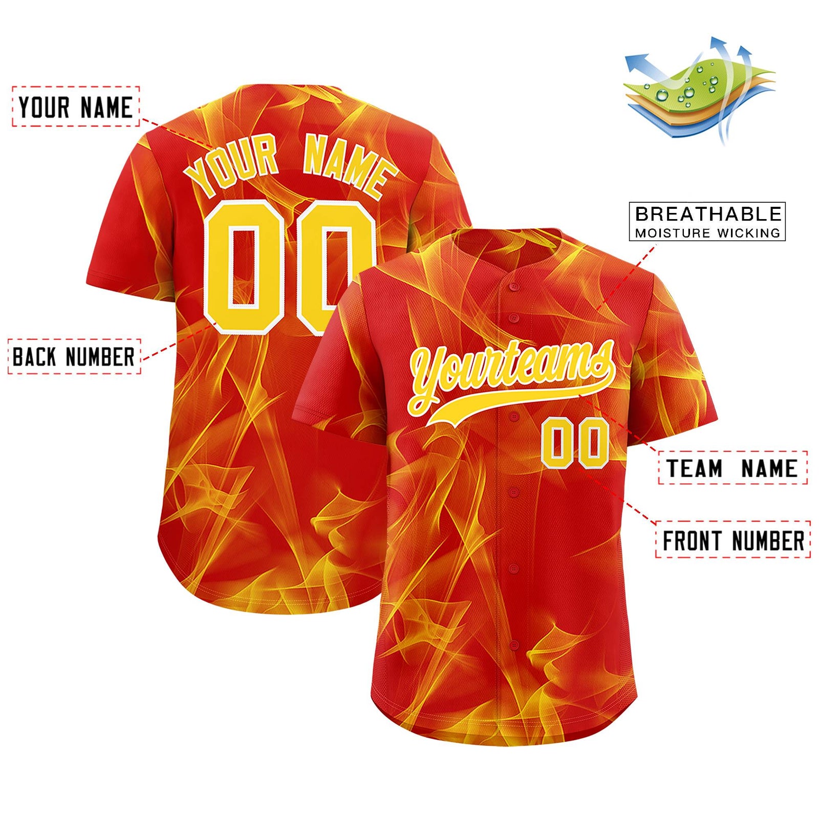 Custom Red Fumes Graffiti Pattern Authentic Baseball Jersey