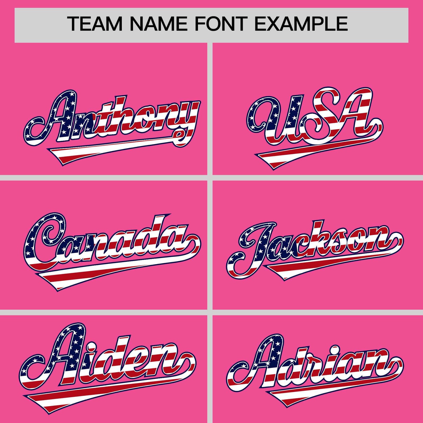 Custom Pink American Flag Design Personalized Baseball Jersey