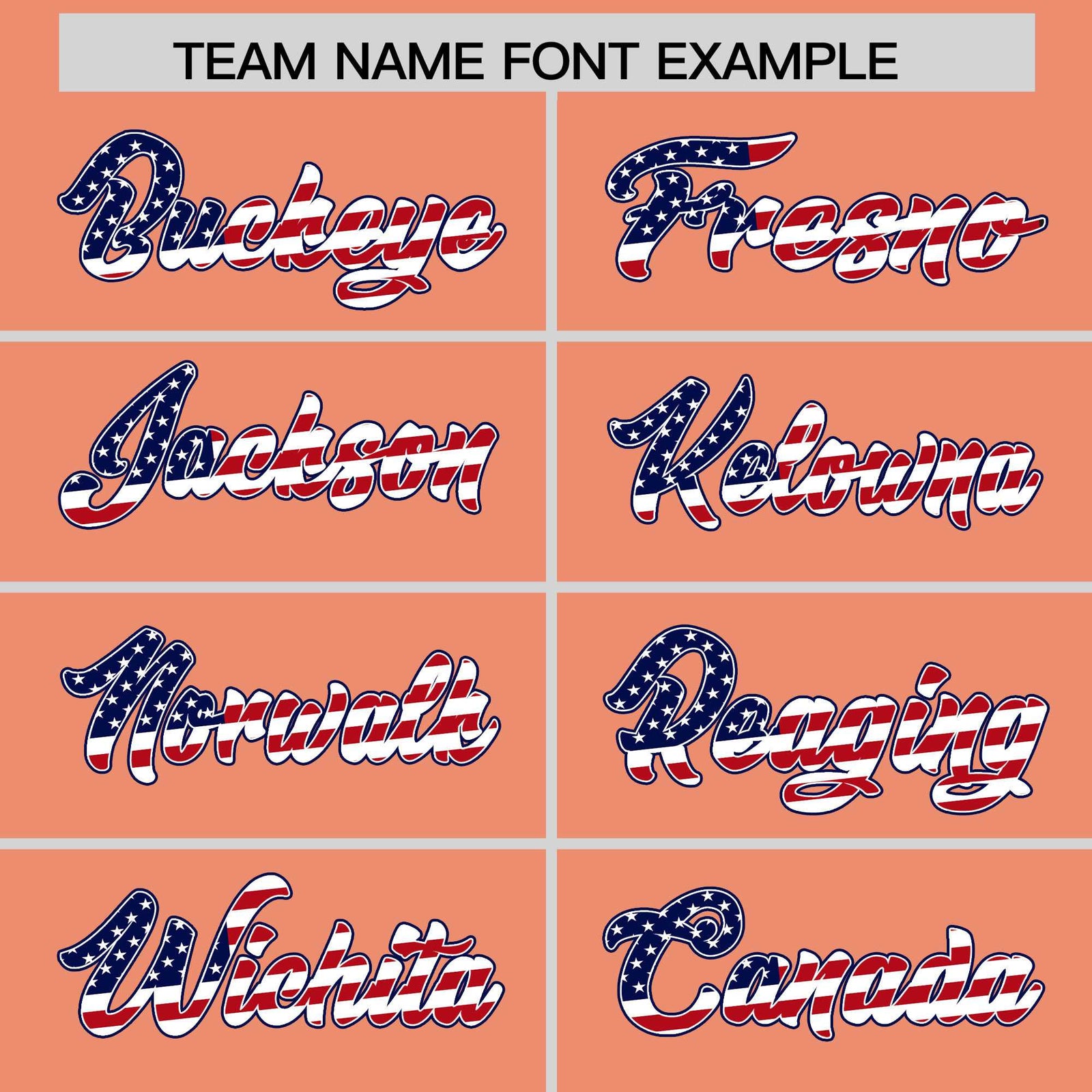 Custom Light Orange American Flag Design Personalized Baseball Jersey