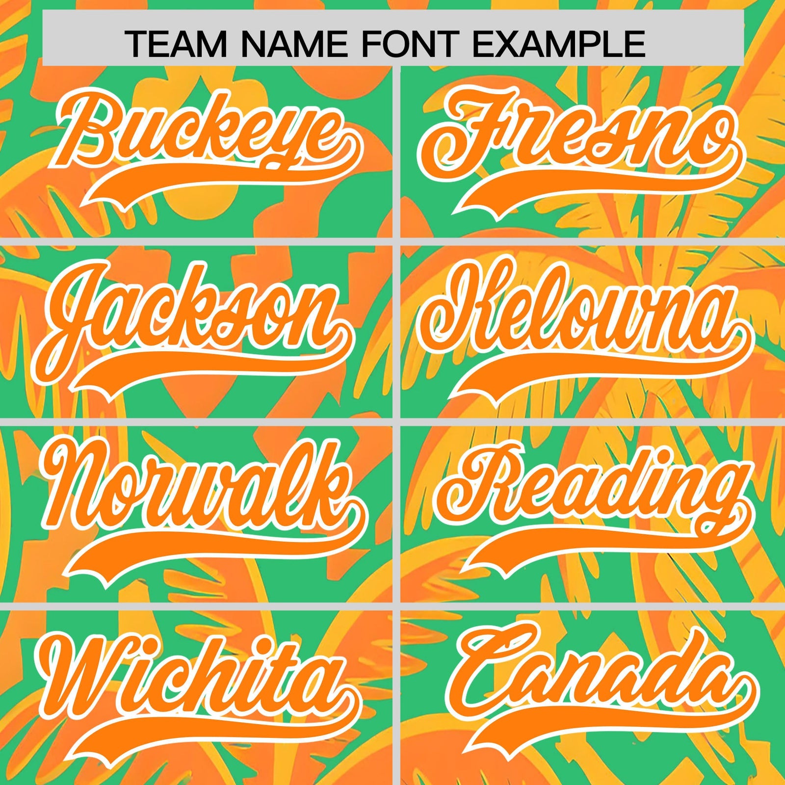 Custom White Orange Palm Tree Pattern Graffiti Hawaiian Style Baseball Jersey| KXKSHOP