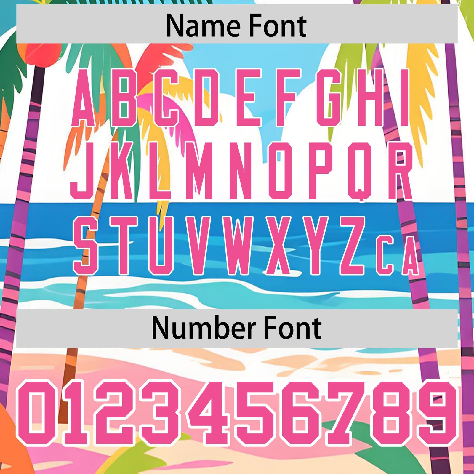 Custom Pink White Seaside Palm Tree Pattern Graffiti Hawaiian Style Baseball Jersey| KXKSHOP