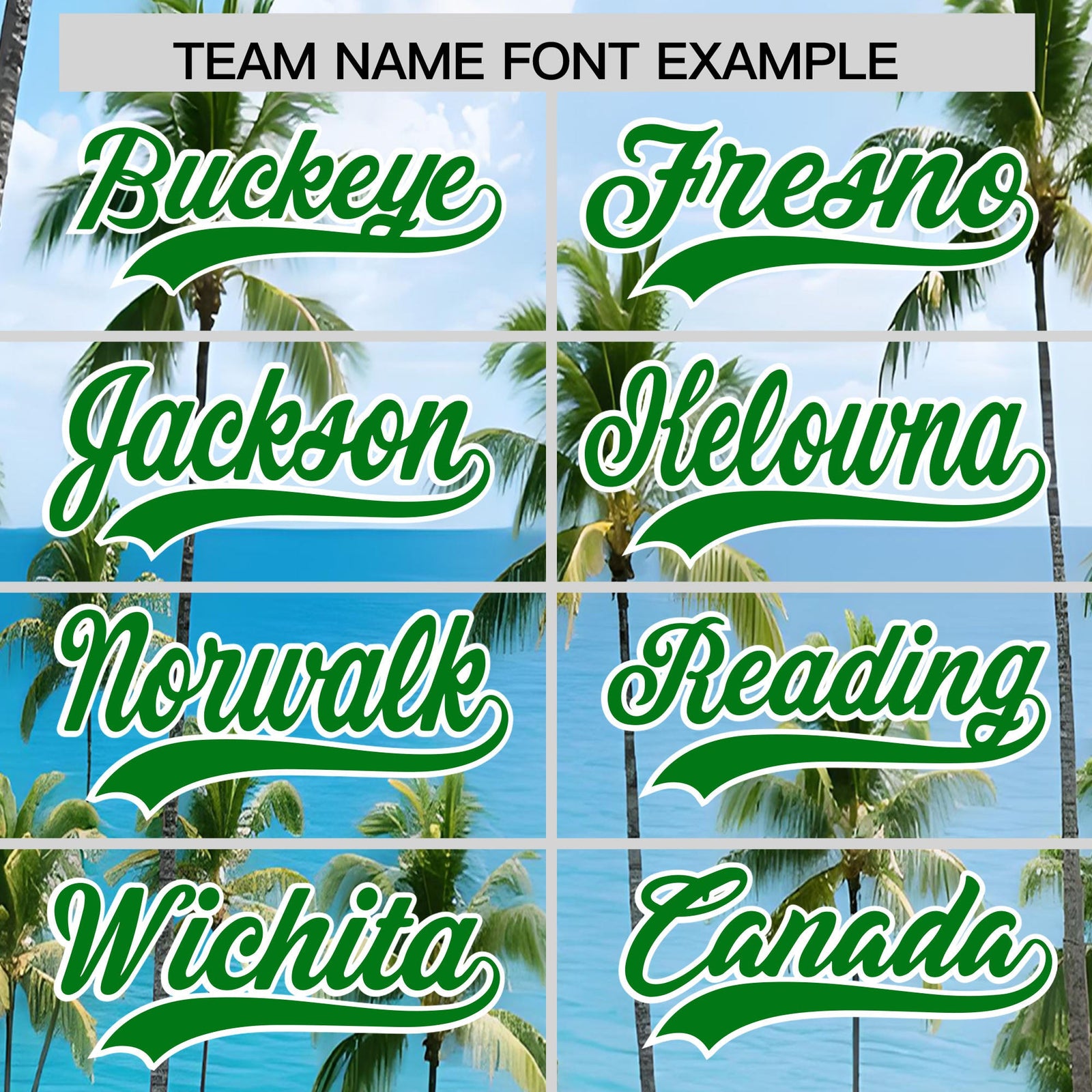 Custom Kelly Green White Seaside Palm Tree Pattern Graffiti Hawaiian Style Baseball Jersey| KXKSHOP