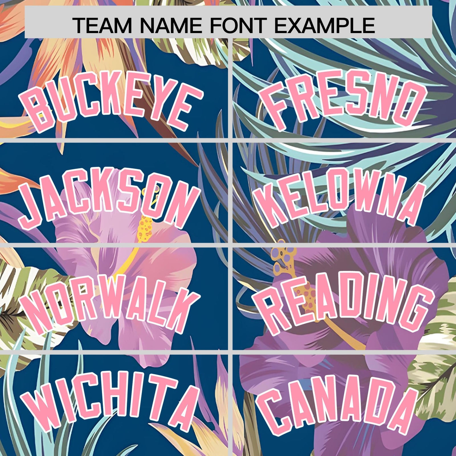 Custom Light Pink White Palm Tree Pattern Graffiti Hawaiian Style Baseball Jersey| KXKSHOP