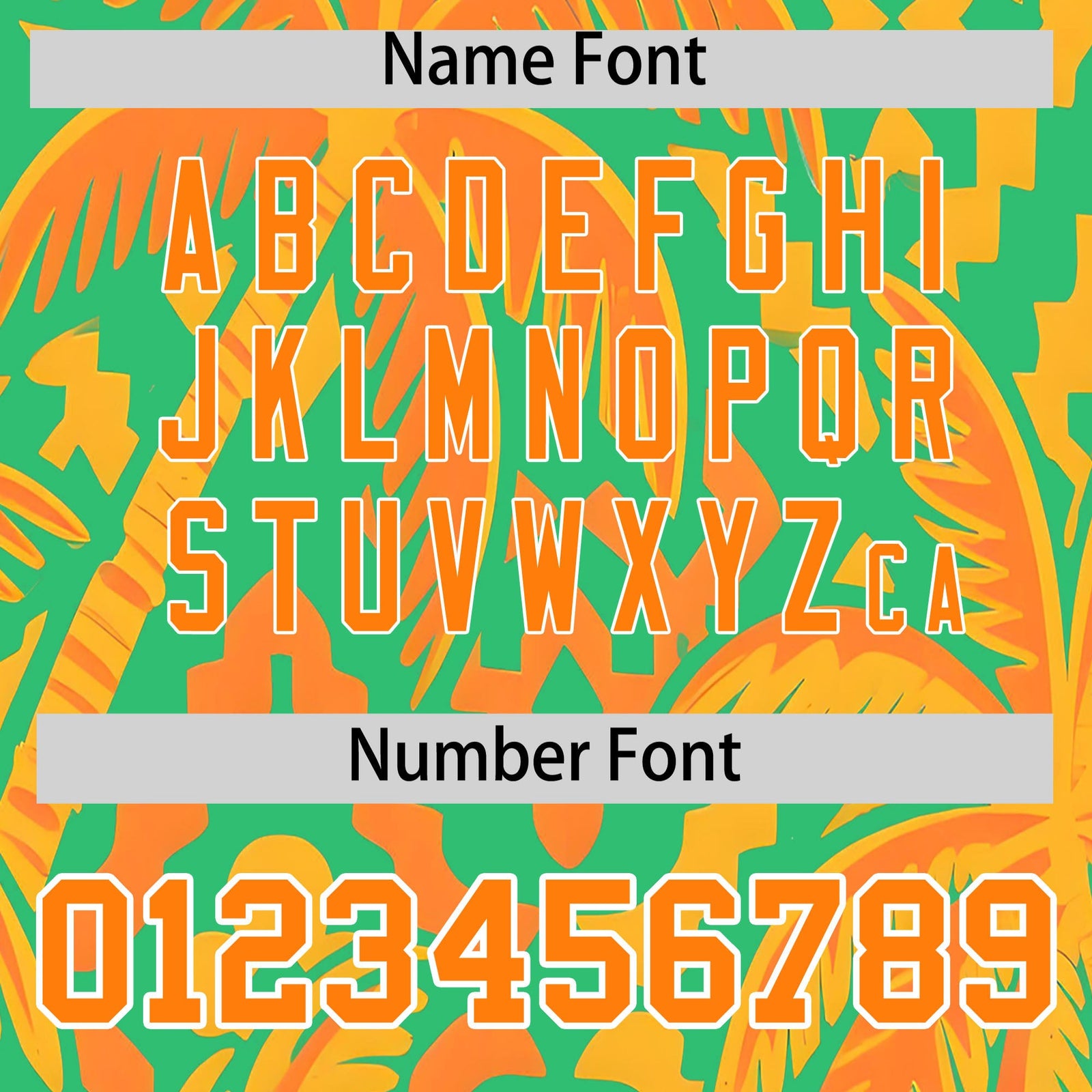 Custom White Orange Palm Tree Pattern Graffiti Hawaiian Style Baseball Jersey| KXKSHOP