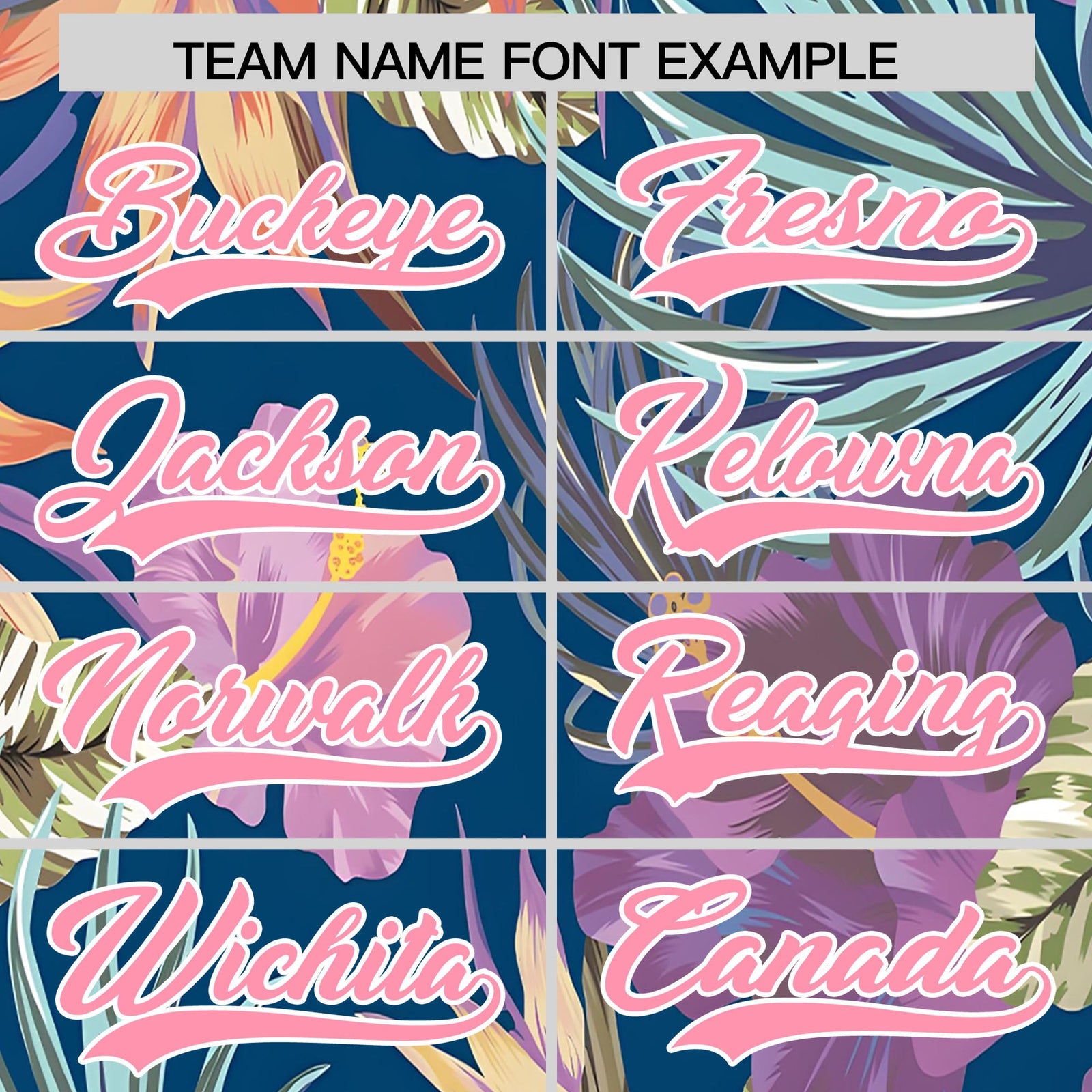 Custom Light Pink White Palm Tree Pattern Graffiti Hawaiian Style Baseball Jersey| KXKSHOP