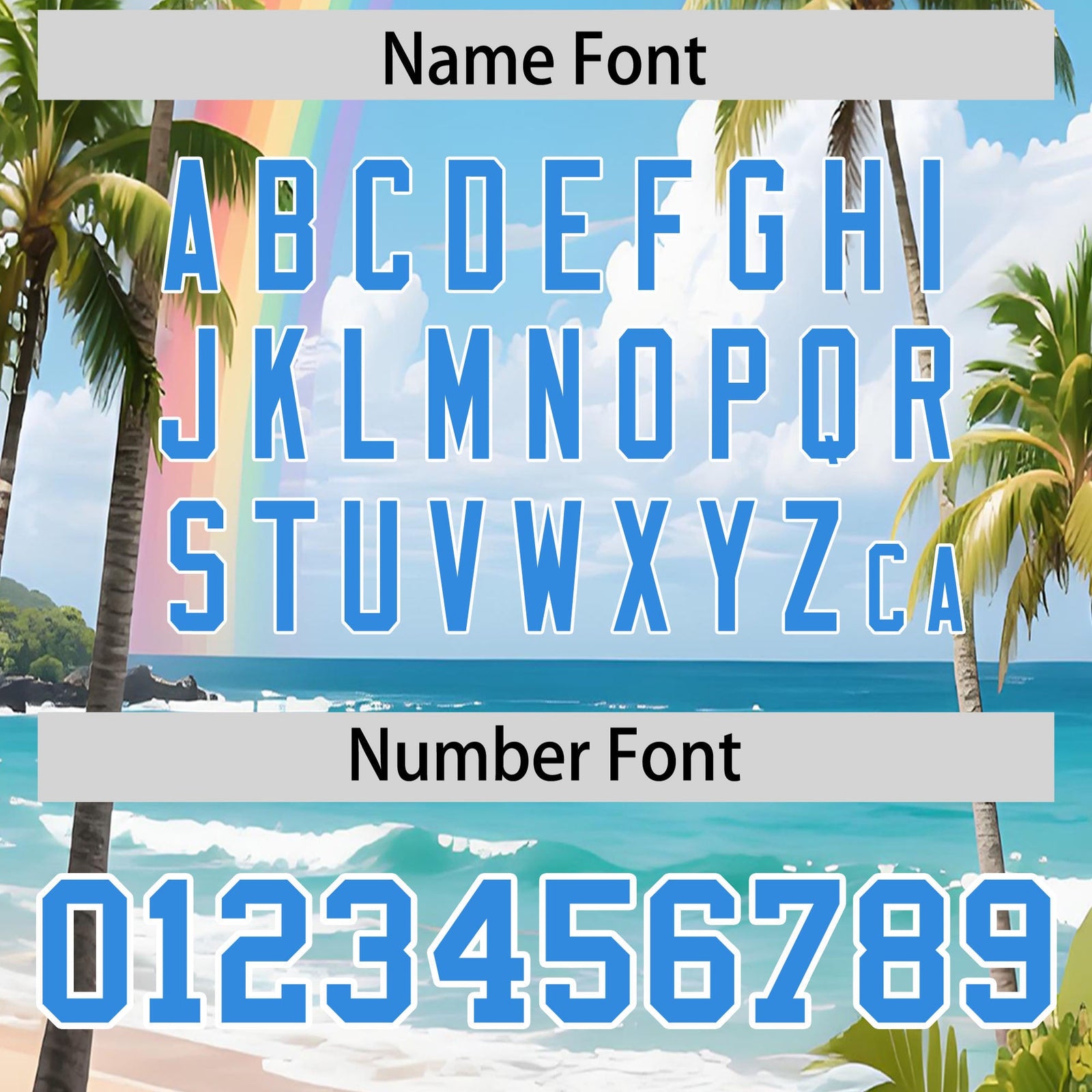 Custom Light Blue White Palm Tree Pattern Graffiti Hawaiian Style Baseball Jersey| KXKSHOP