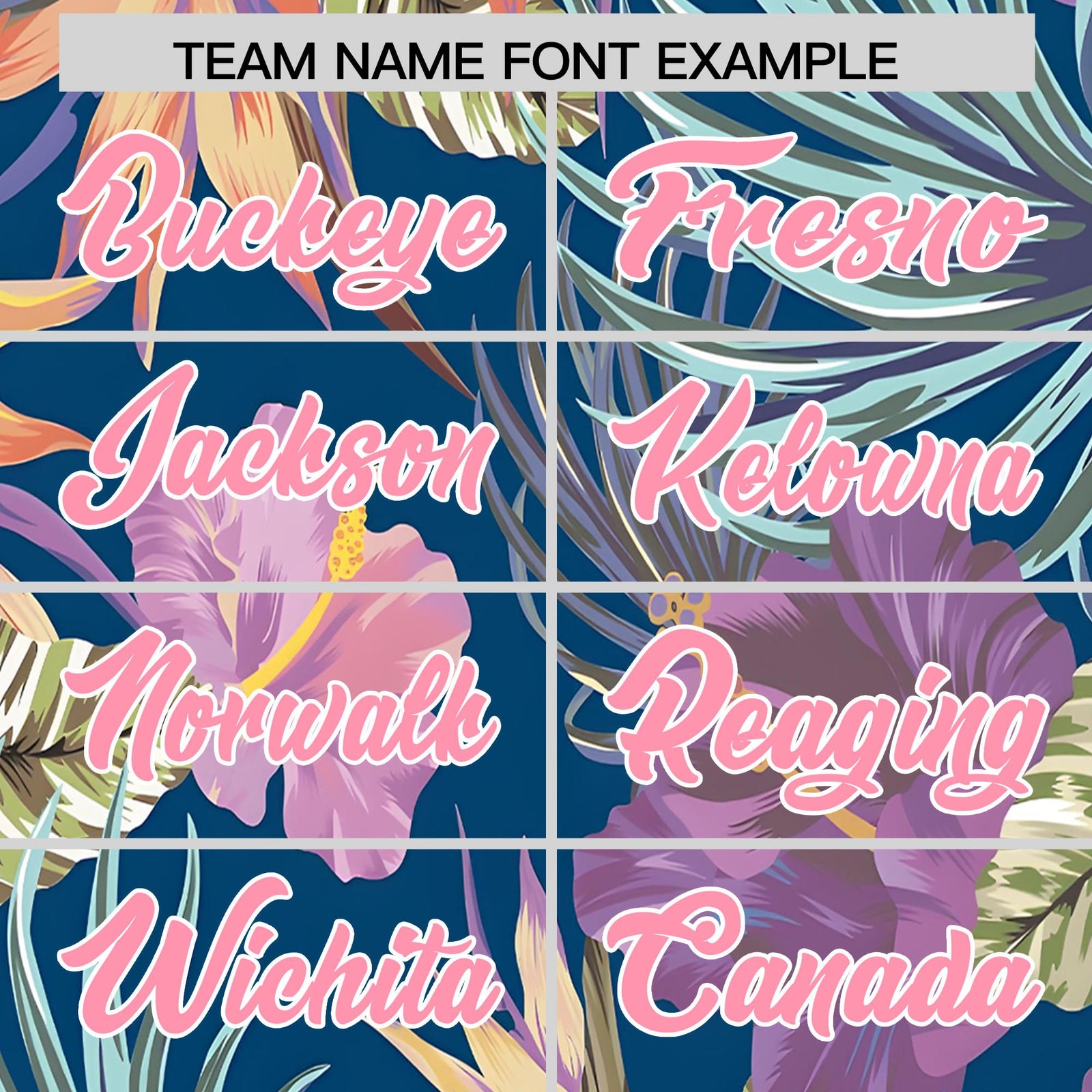 Custom Light Pink White Palm Tree Pattern Graffiti Hawaiian Style Baseball Jersey| KXKSHOP