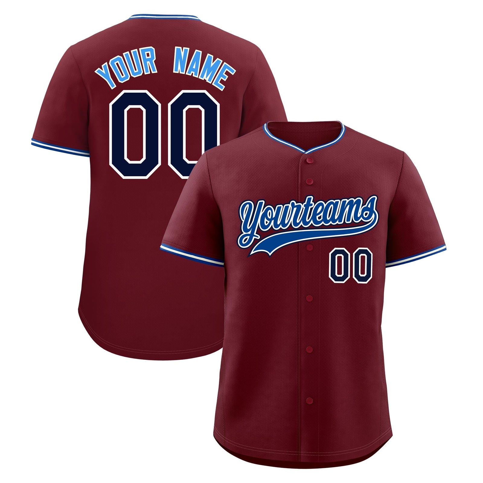 Custom Maroon White Royal Classic Style Stitched Sports Uniform For Men Women Youth Personalized Quick Dry Baseball Jersey| KXKSHOP