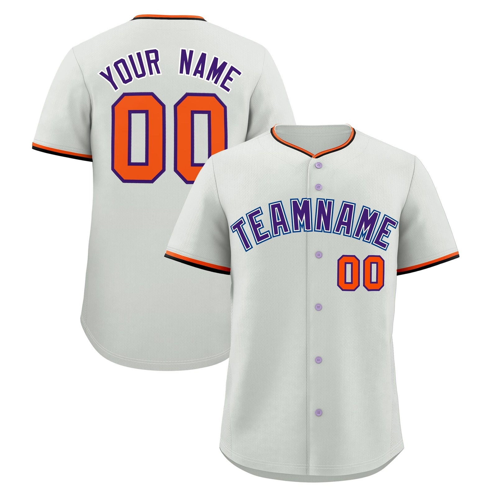 Custom Gray Black Purple Classic Style Stitched Sports Uniform For Men Women Youth Personalized Lightweight Baseball Jersey| KXKSHOP