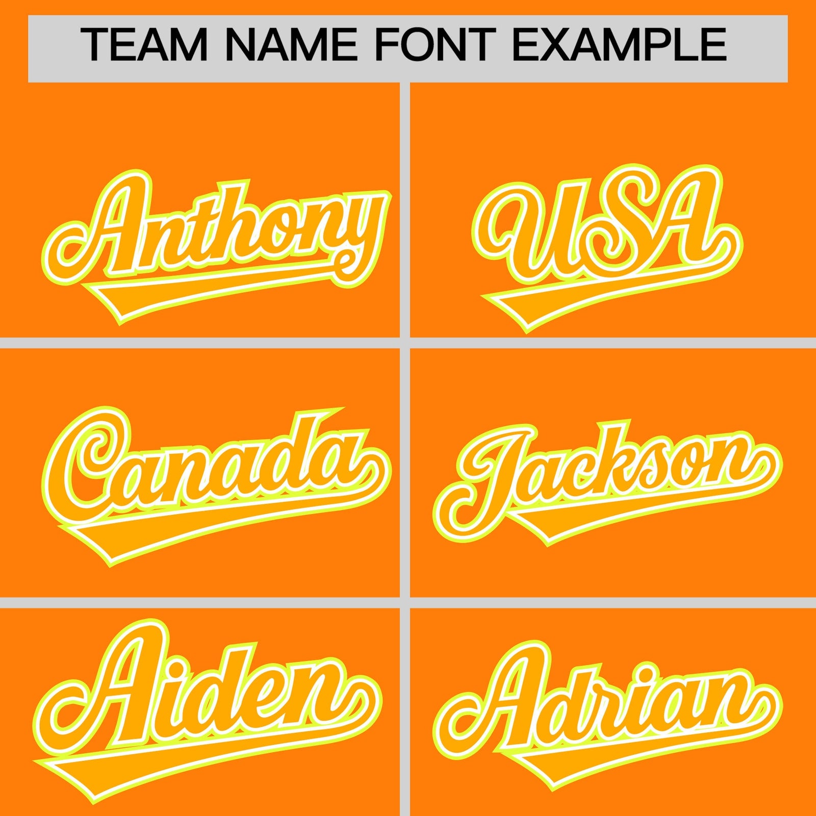 Custom Orange Yellow White Classic Style Stitched Sports Uniform For Men Women Youth Personalized Quick Dry Baseball Jersey| KXKSHOP